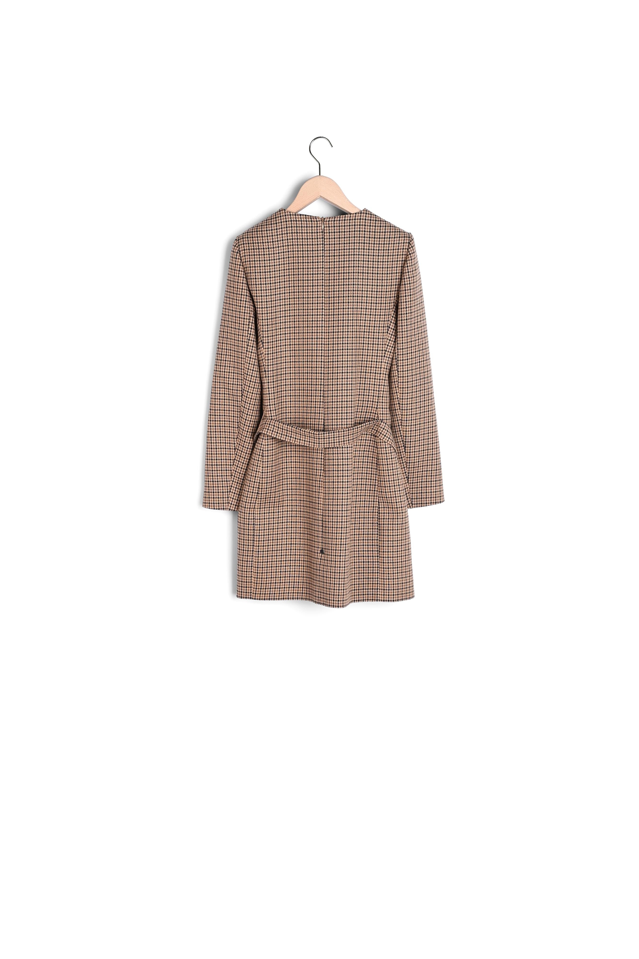 Robe Rubina en pied-de-coq sable Faume - seconde main