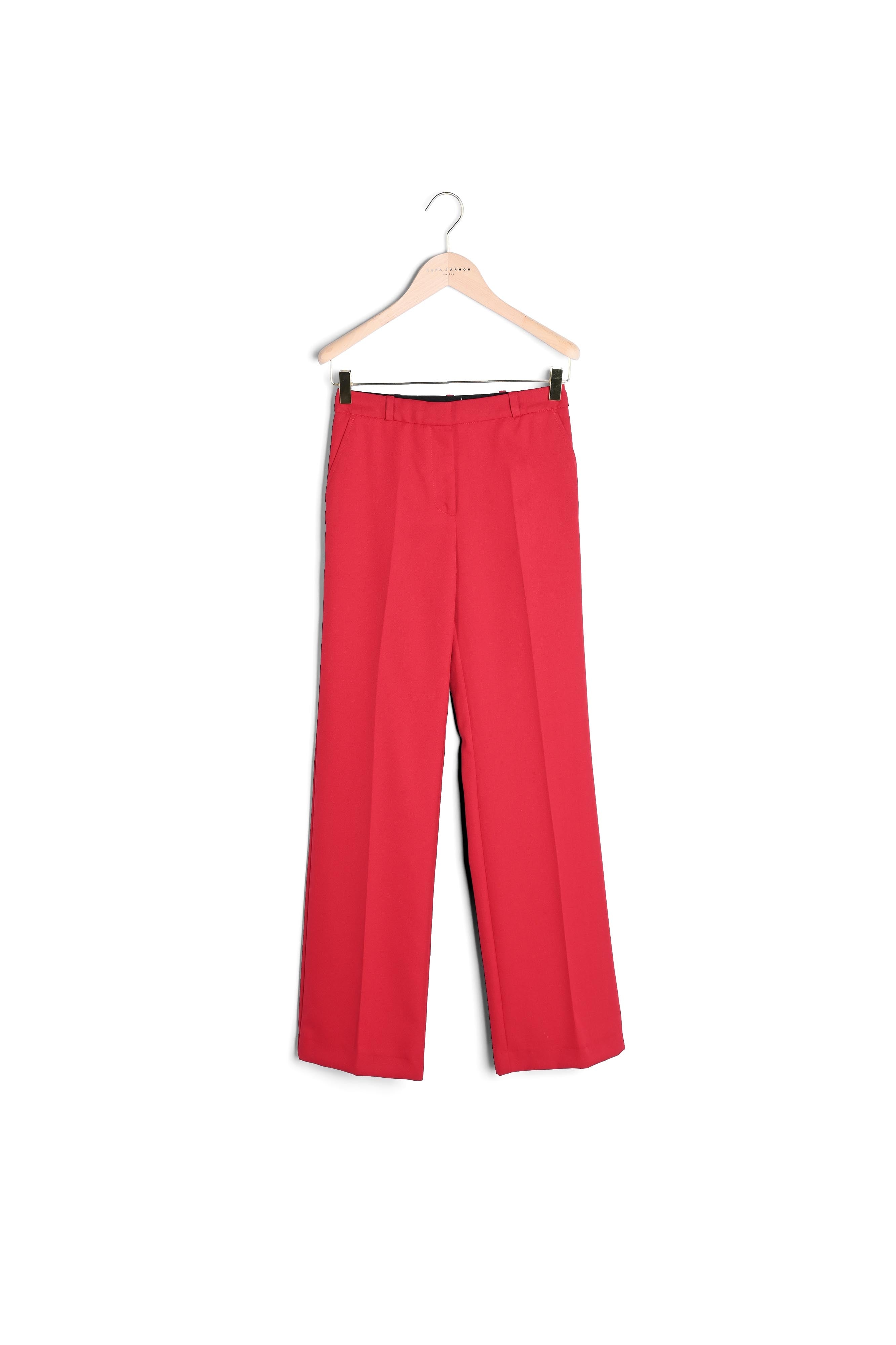 Pantalon Patti bordeaux en toile tailleur Faume - seconde main