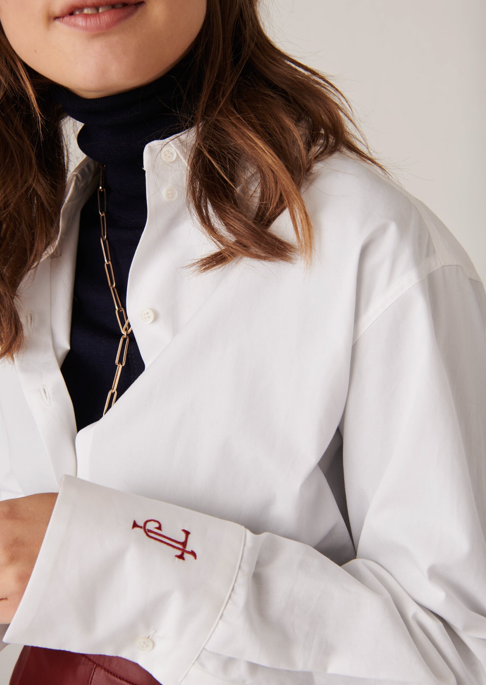 Chemise Taz blanche en popeline de coton Faume - seconde main