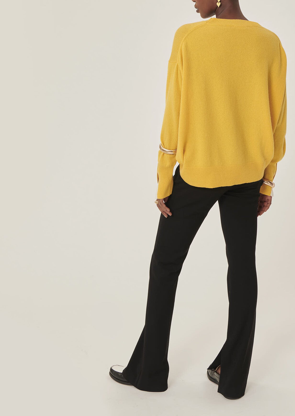 Pull Portobello jaune en cachemire Faume - seconde main