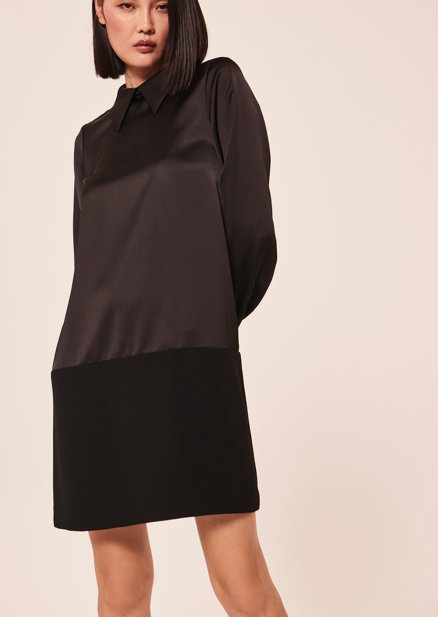 Robe Ravel noire en satin Faume - seconde main