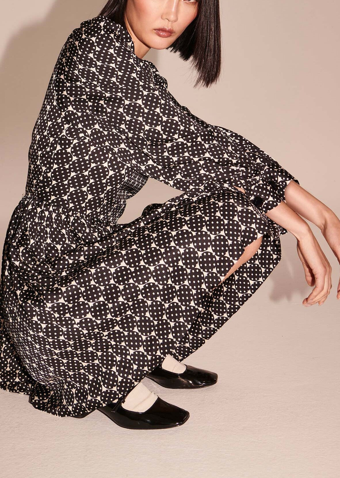 Robe Roi écrue imprimé petits pois Faume - seconde main