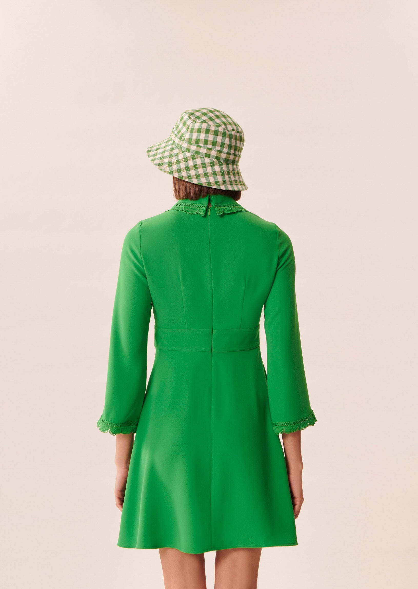 Robe Ric vert émeraude en crêpe Faume - seconde main