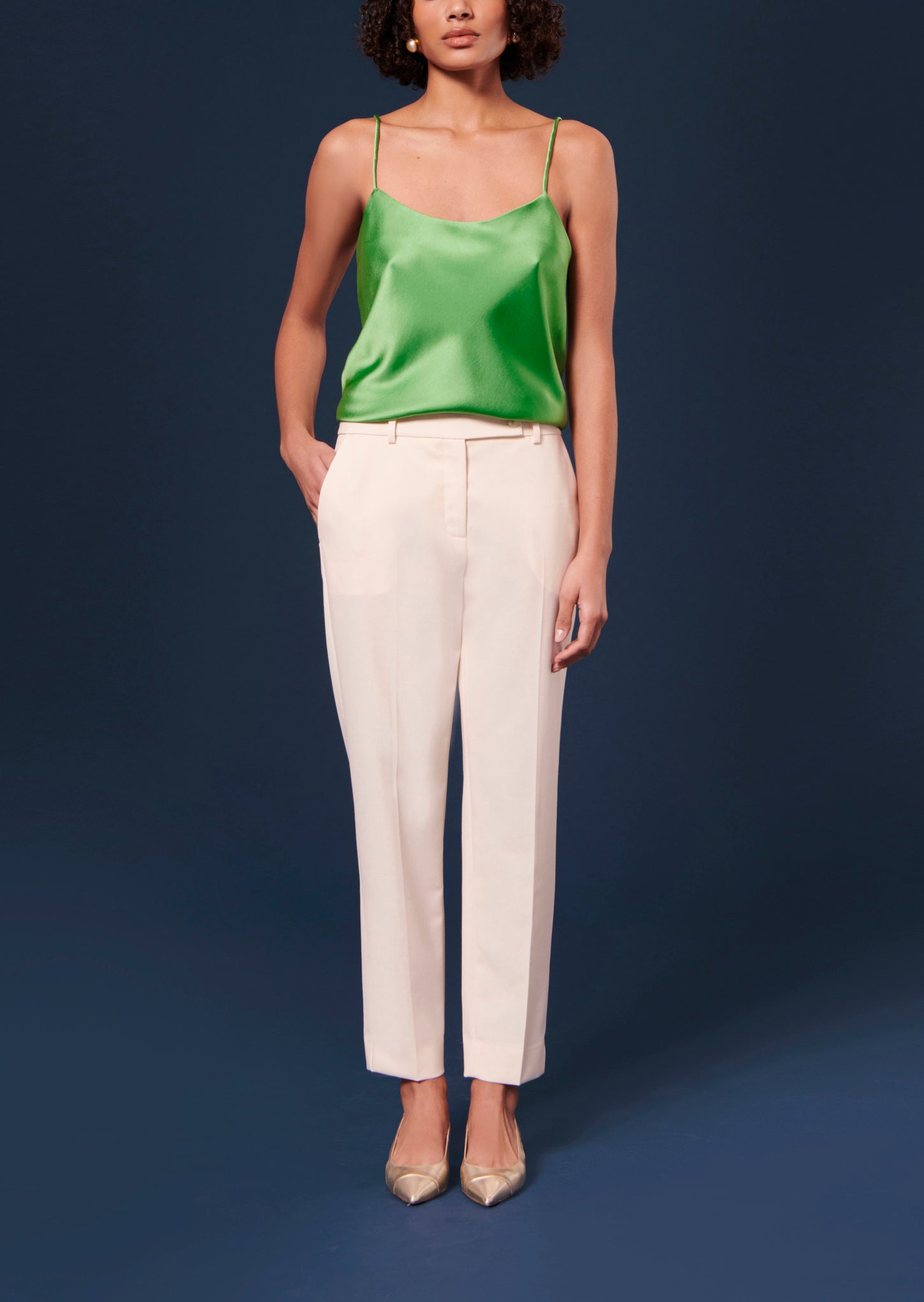 Pantalon Pascal écru en laine froide Faume - seconde main