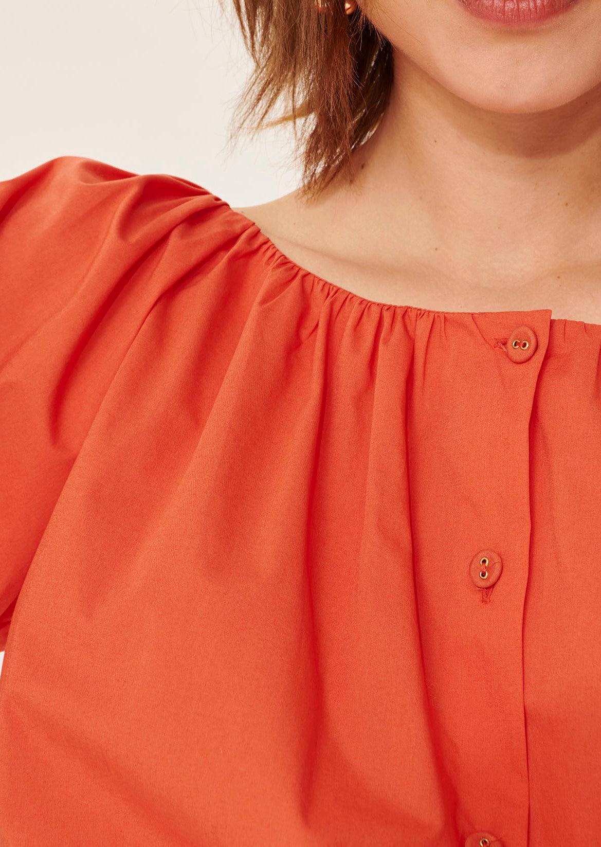 Chemise Cuba rouge en popeline Faume - seconde main