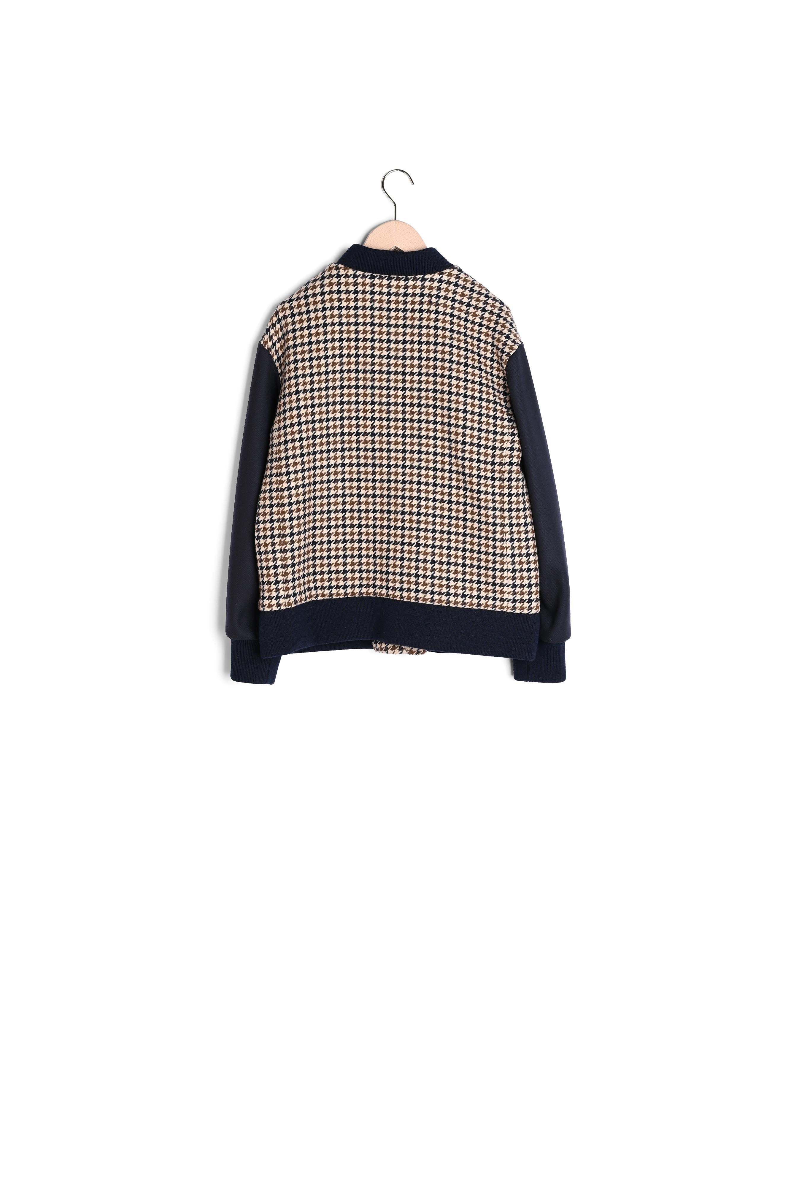 Blouson esprit teddy Vonnie en laine pied de poule Faume - seconde main