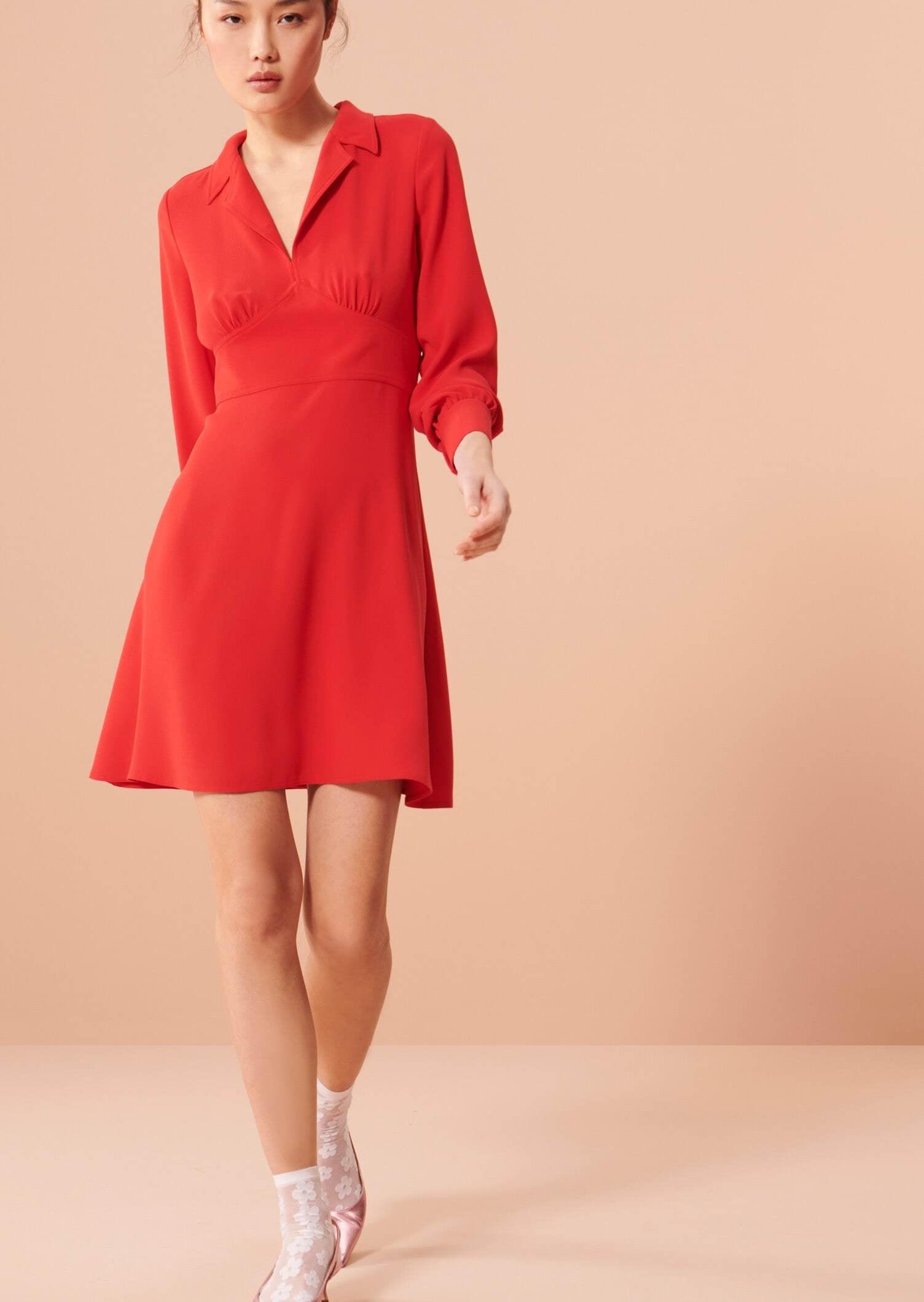 Robe Remi rouge en crêpe Faume - seconde main