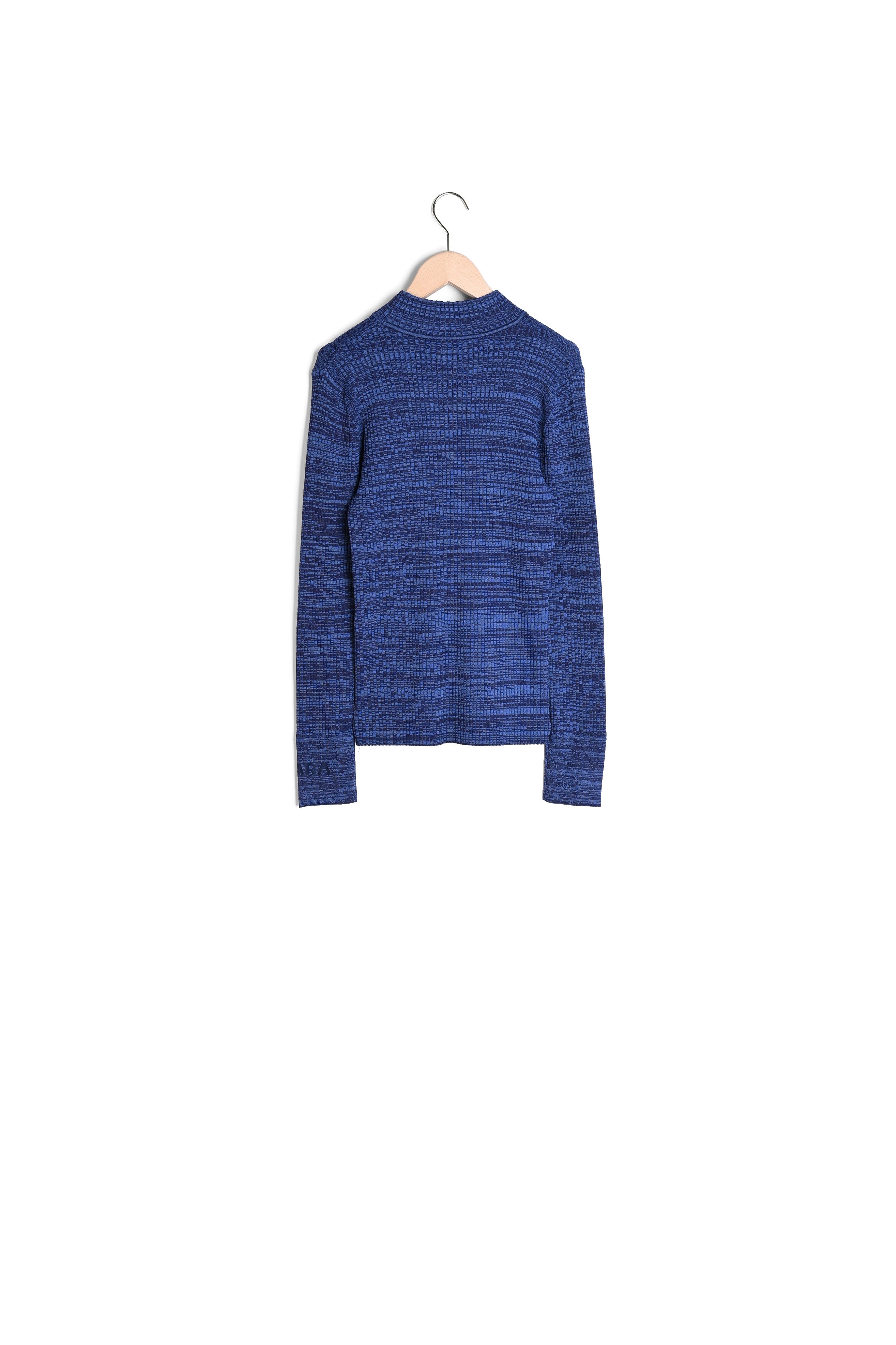 Pull Prudie bleu chiné côtelé Faume - seconde main