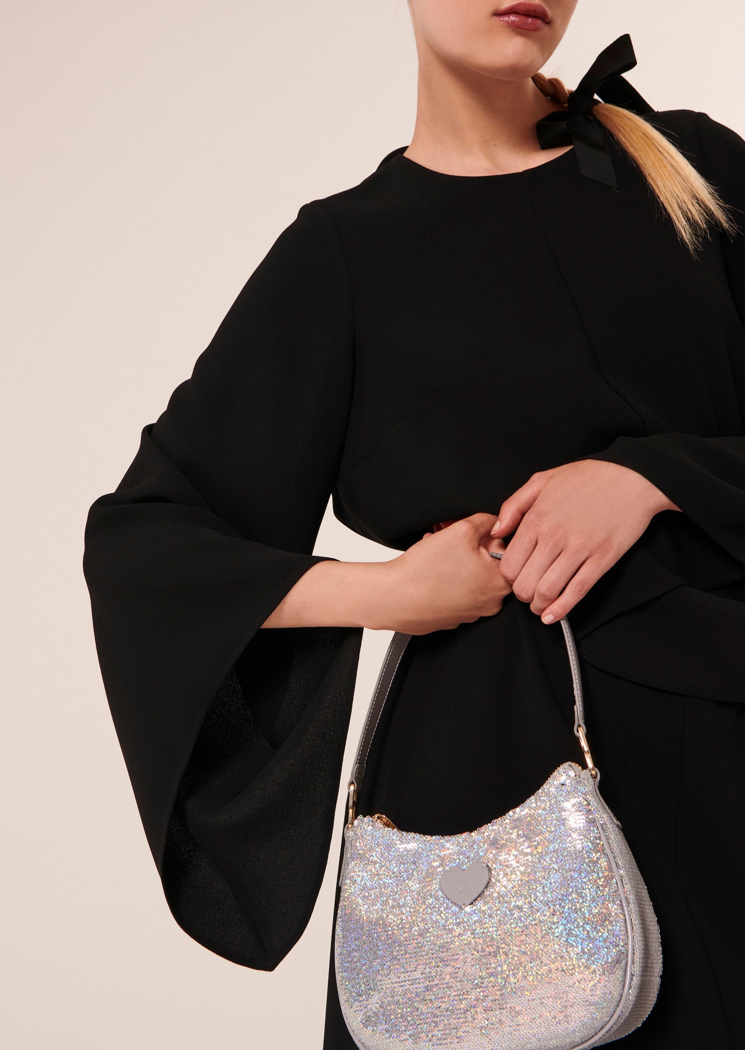 Robe Roxa noire en crêpe Faume - seconde main