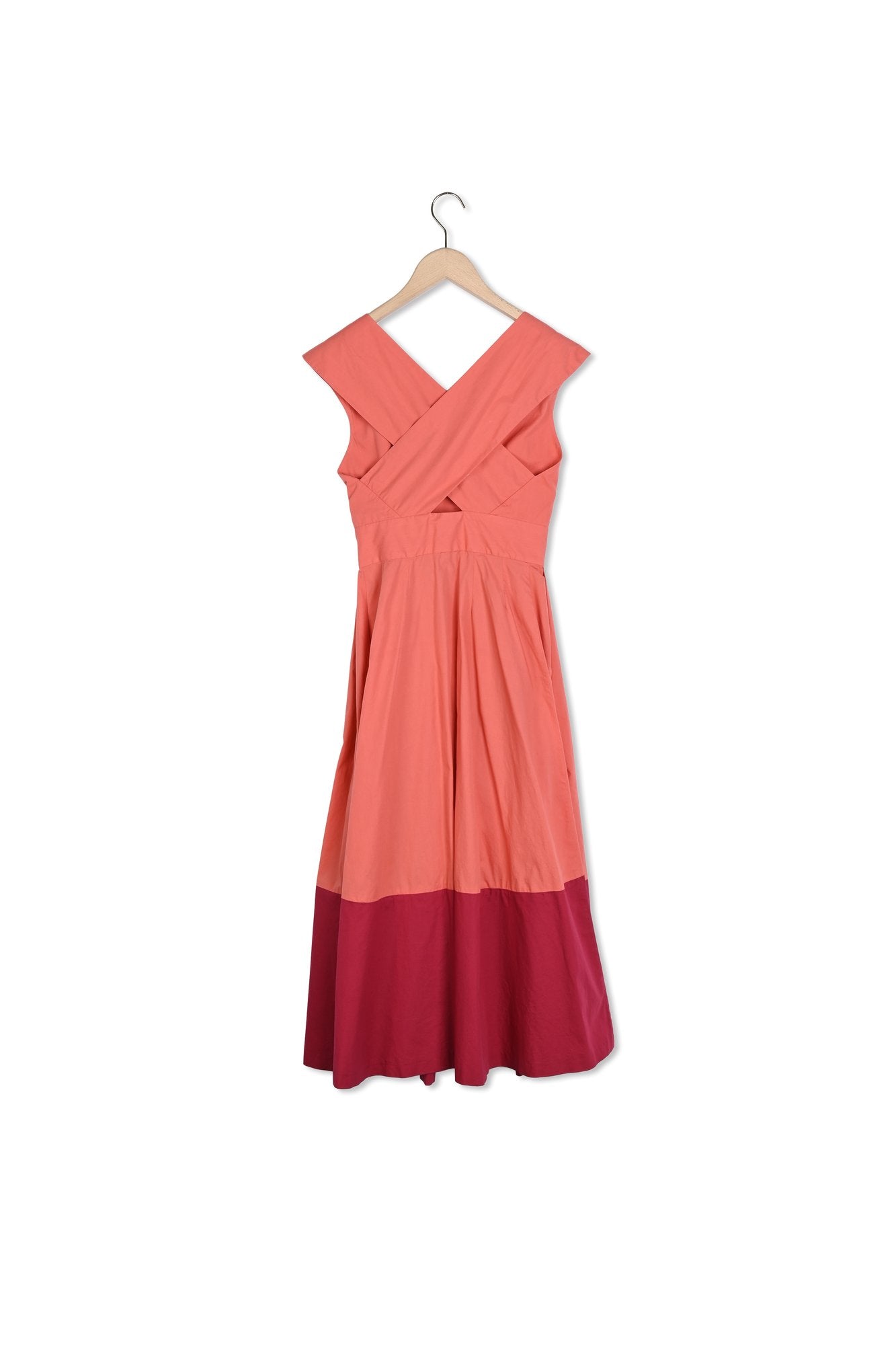Robe en popeline de coton rose Faume - seconde main