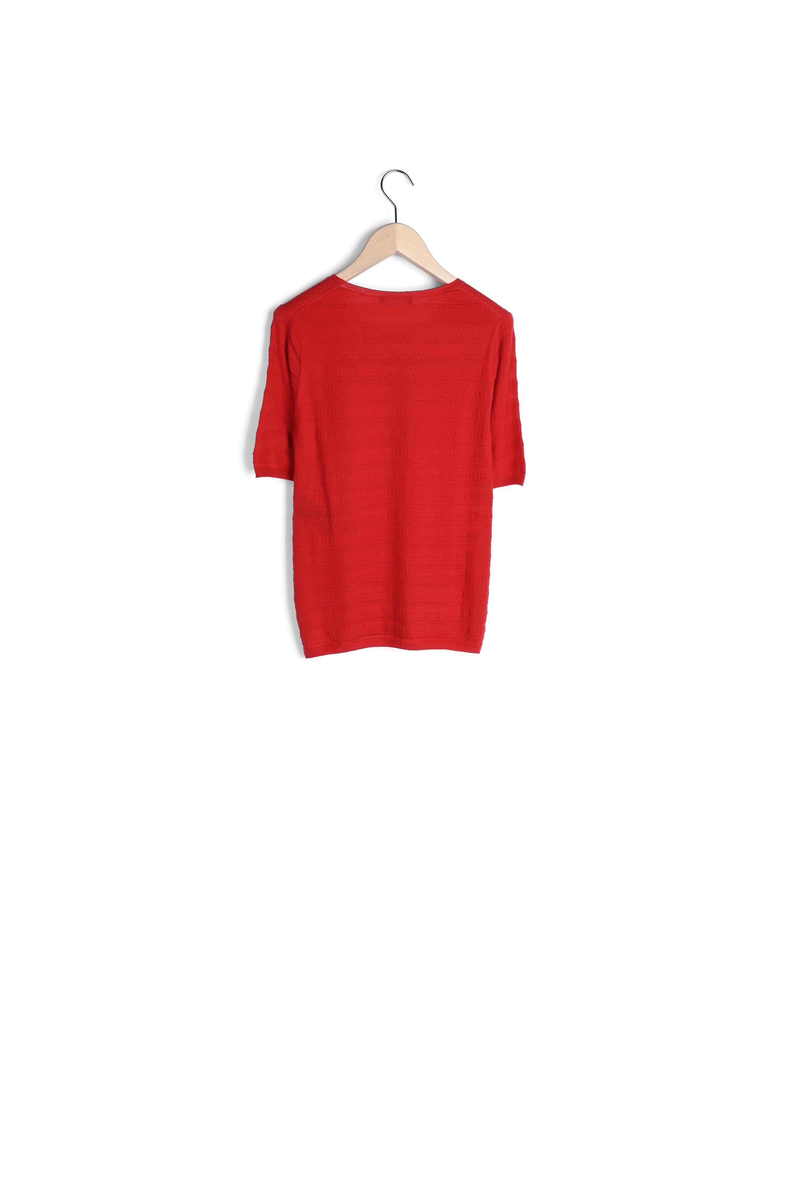 Pull Payper rouge en merinos extrafin Faume - seconde main