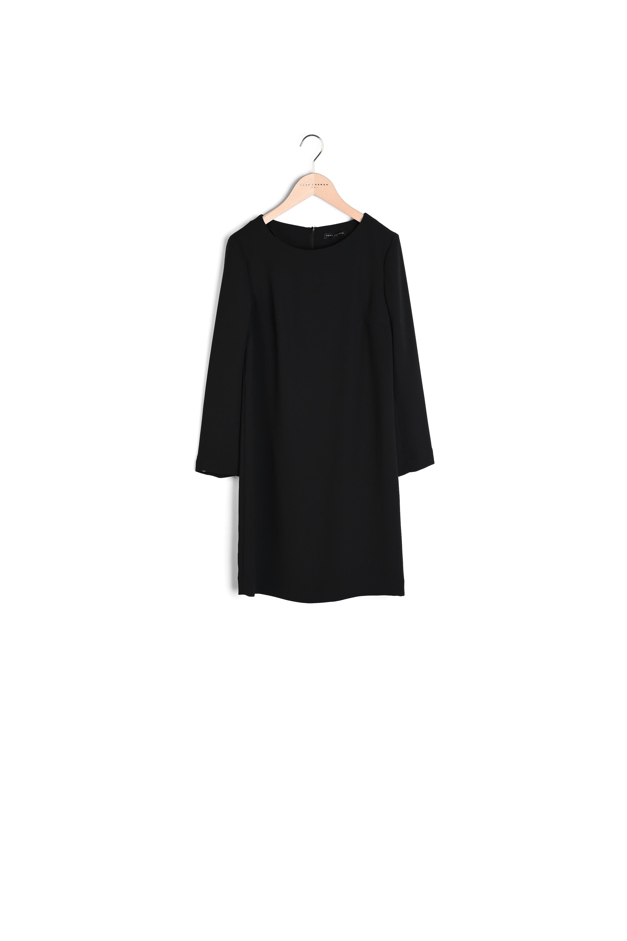 Robe courte Rosalinda noire en crêpe Faume - seconde main