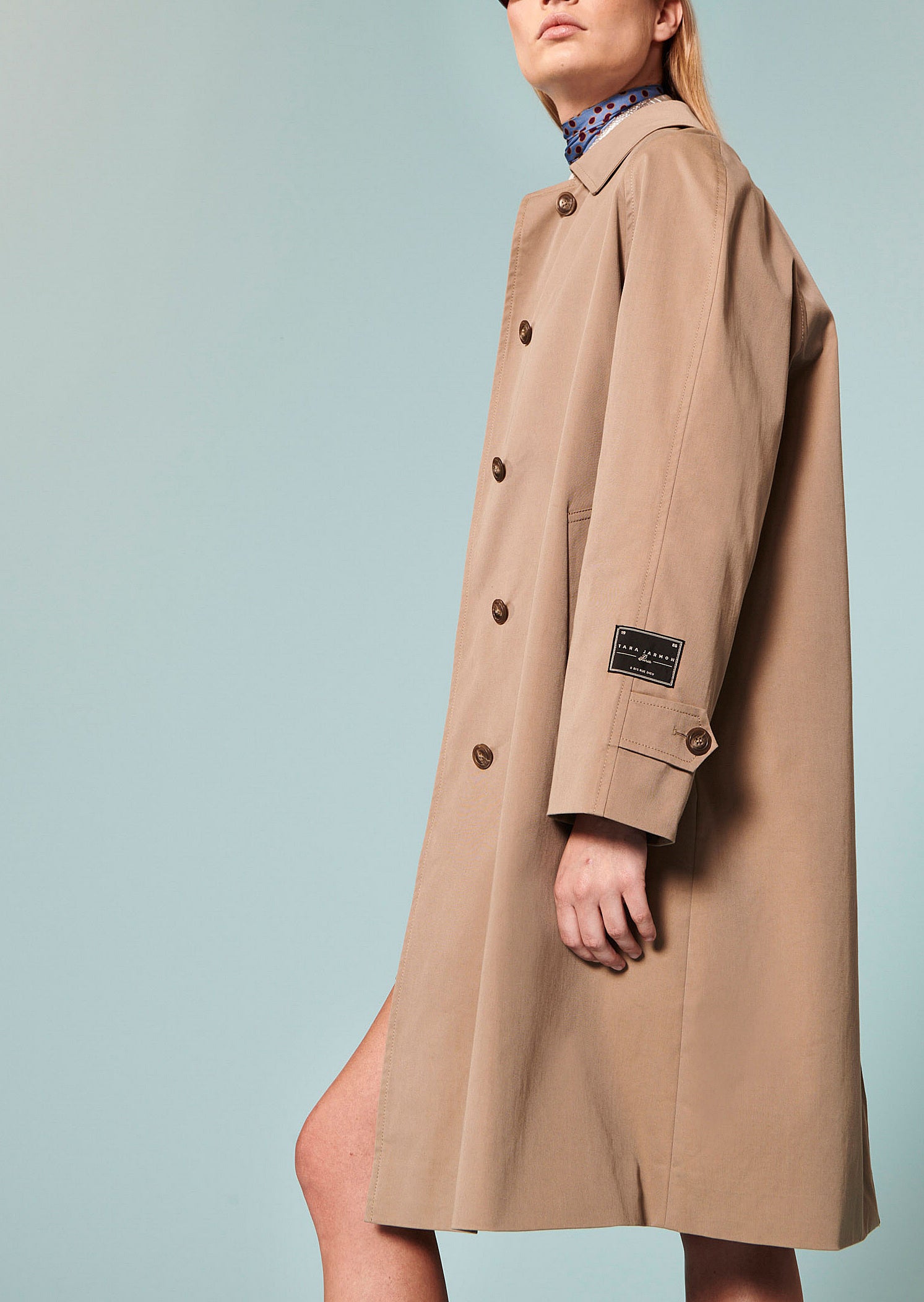 Trench-coat Isaac beige en gabardine de coton Faume - seconde main
