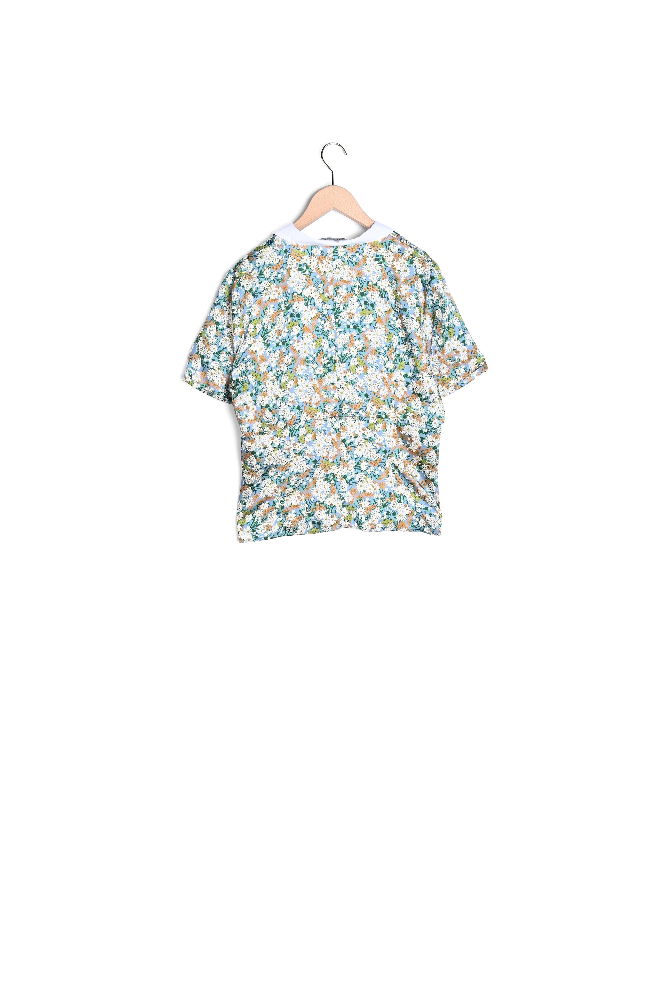 Blouse Titouan bleu tendre imprimé paquerettes Faume - seconde main