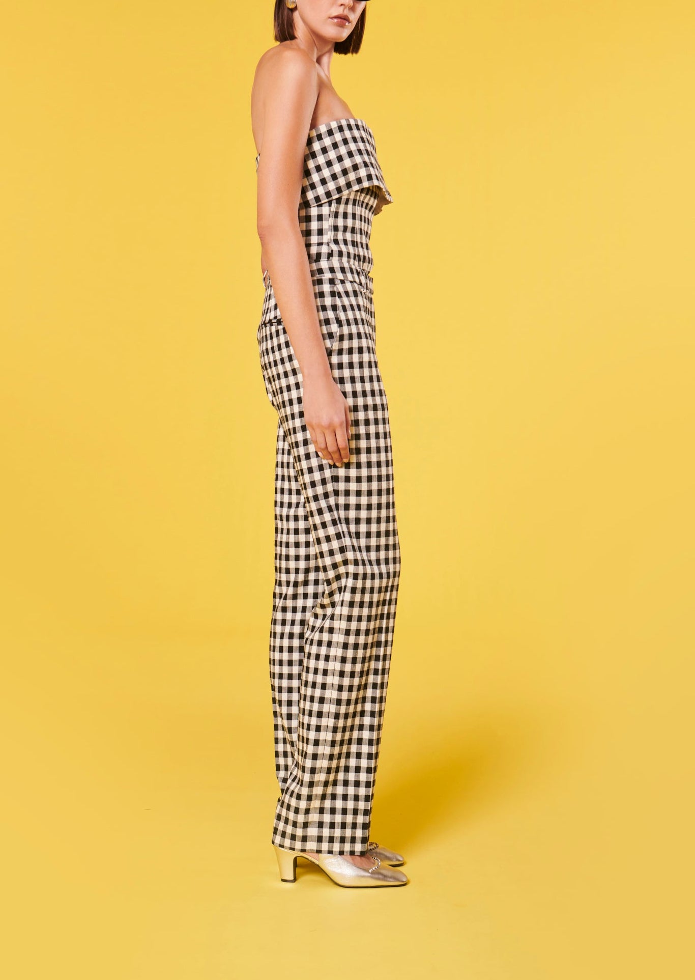 Pantalon Peter noir en vichy Faume - seconde main