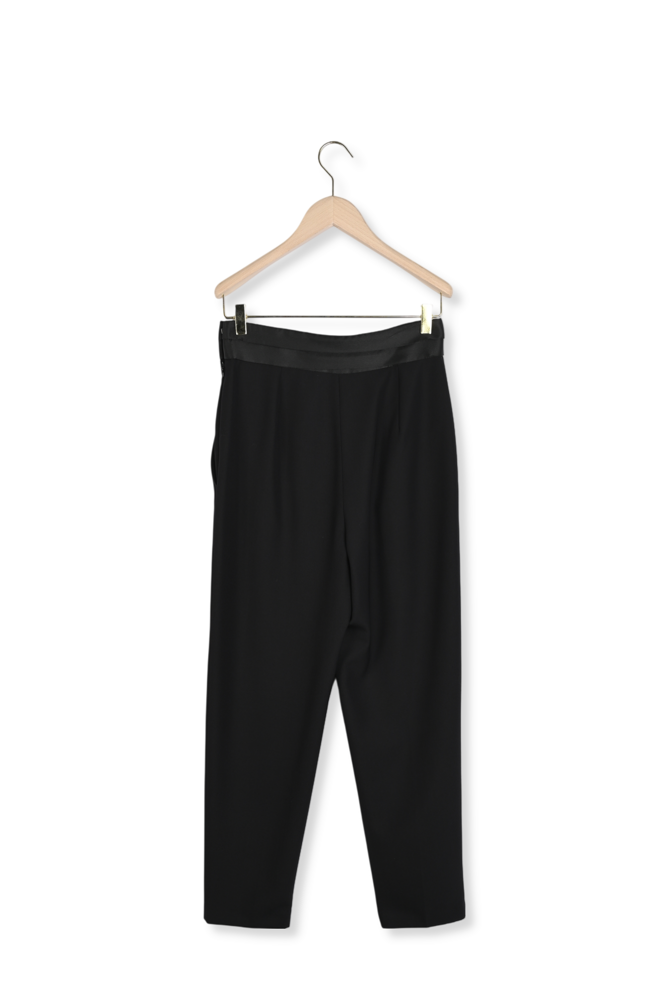 Pantalon noir en laine Paul Faume - seconde main