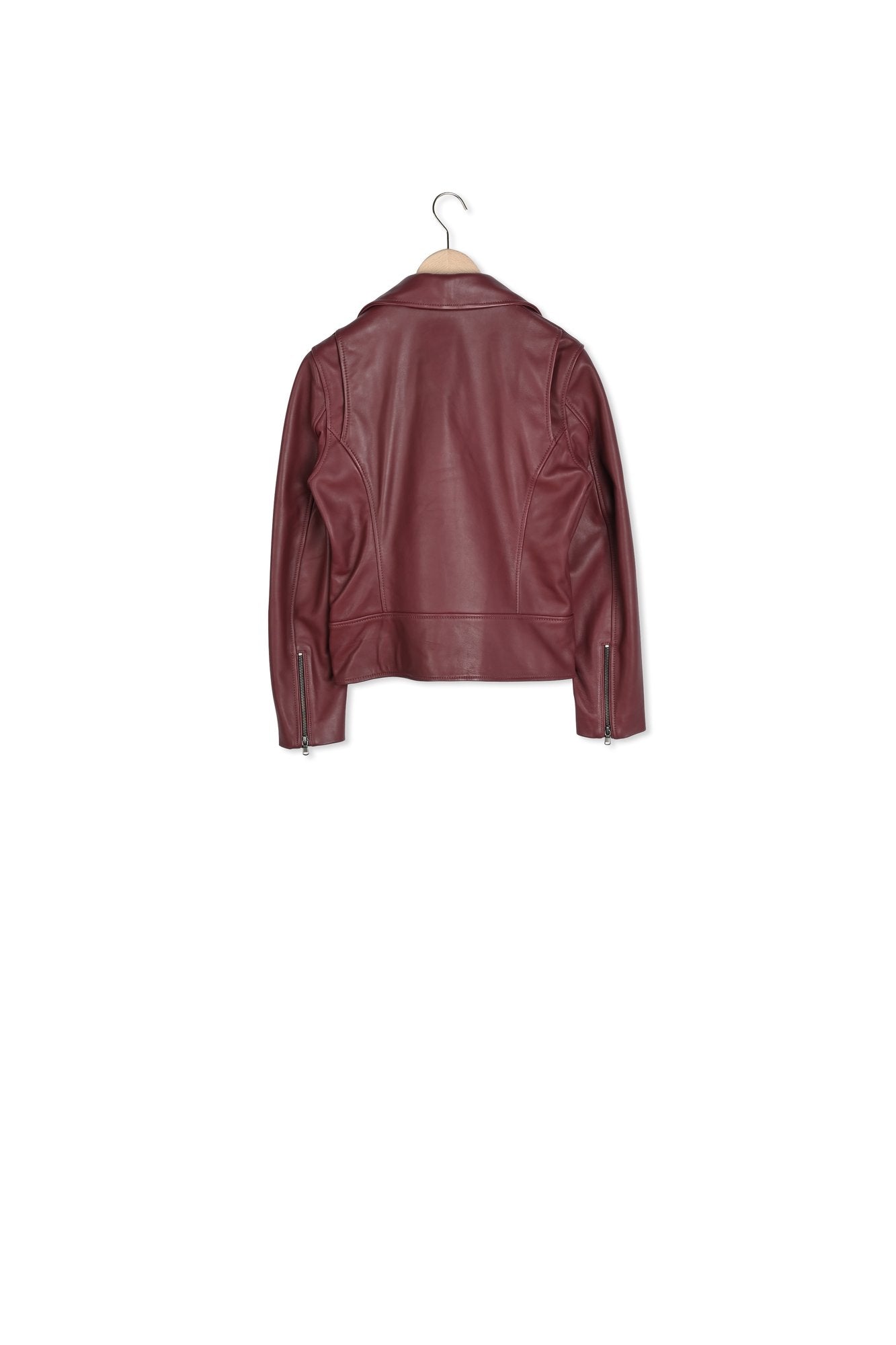 Veste Valensina bordeaux en cuir Faume - seconde main