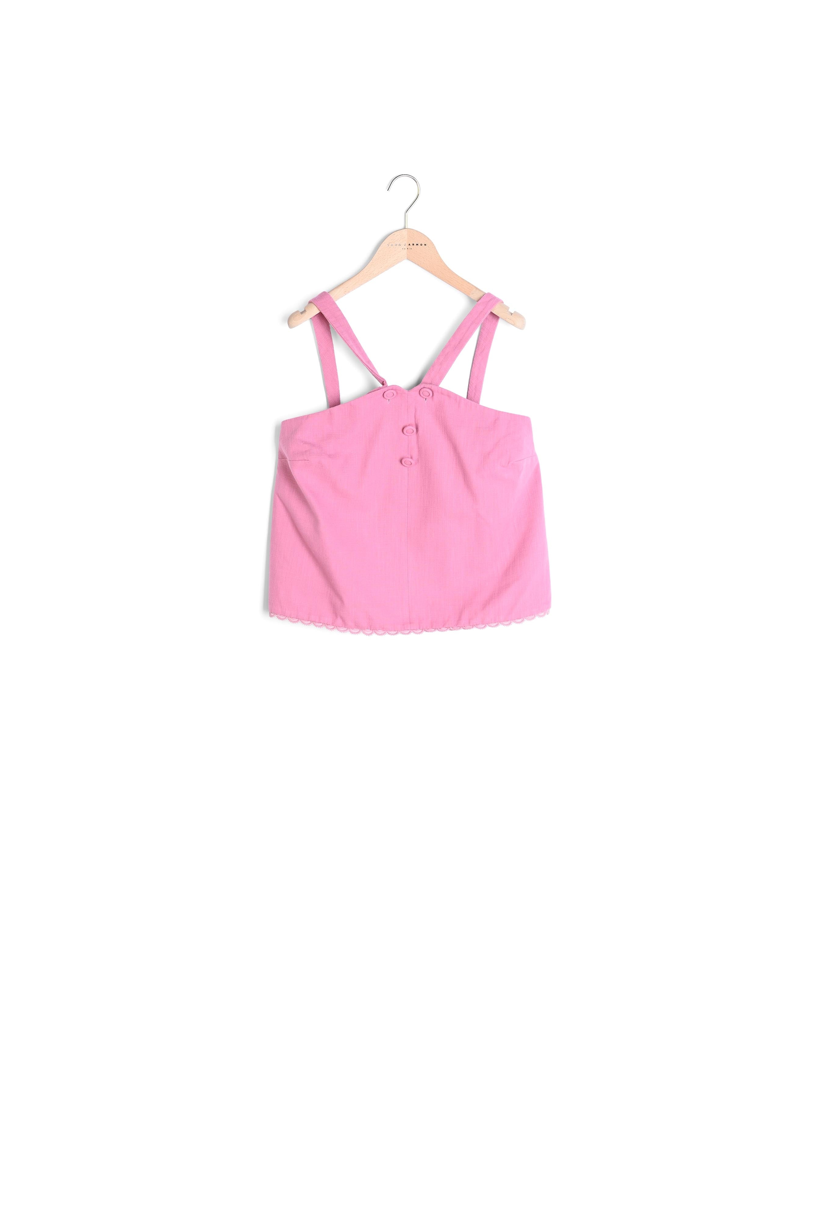 Top Tinia rose en coton épais Faume - seconde main