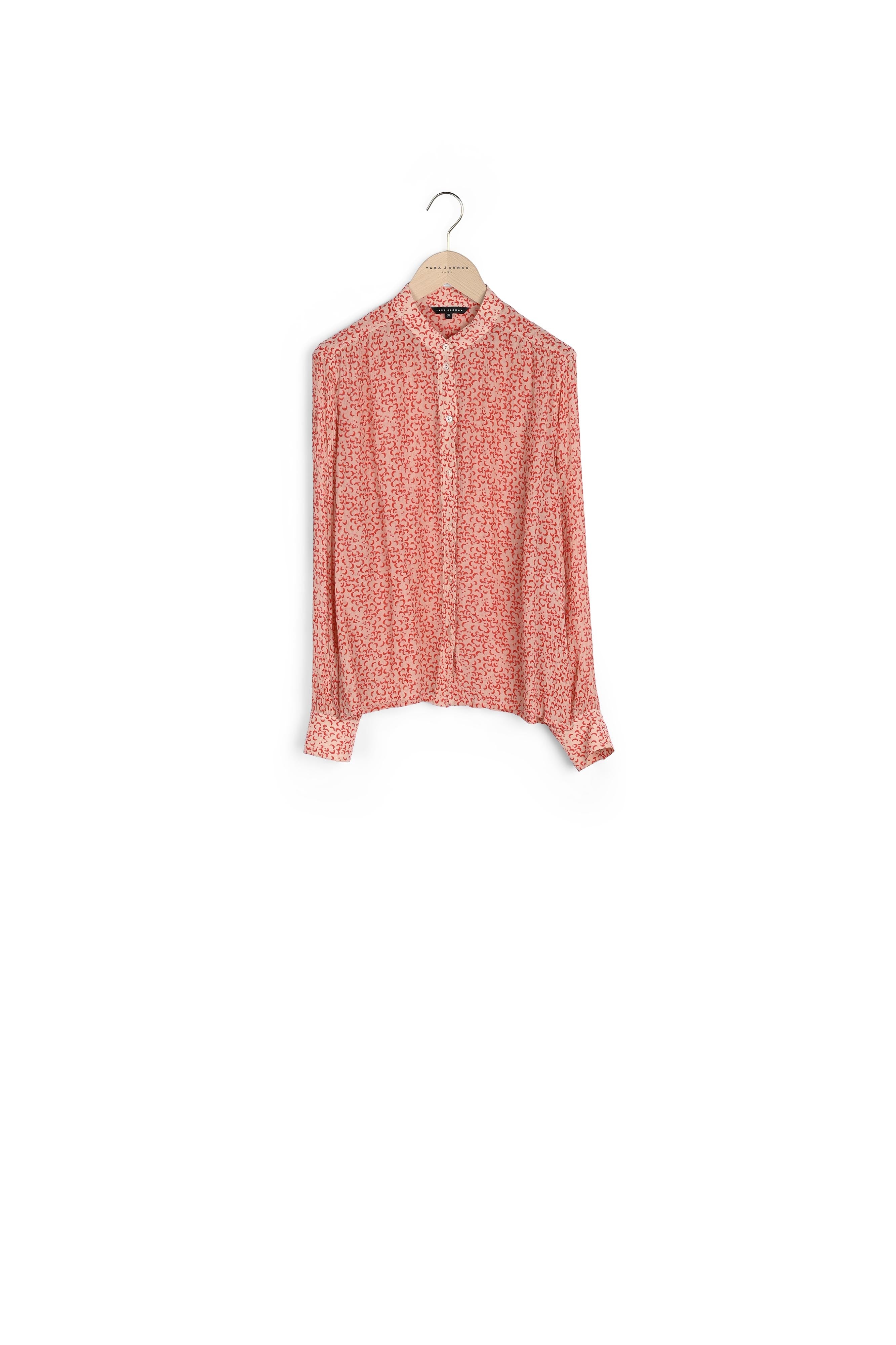 Chemise Tiberine imprimé lune rouge et champagne Faume - seconde main