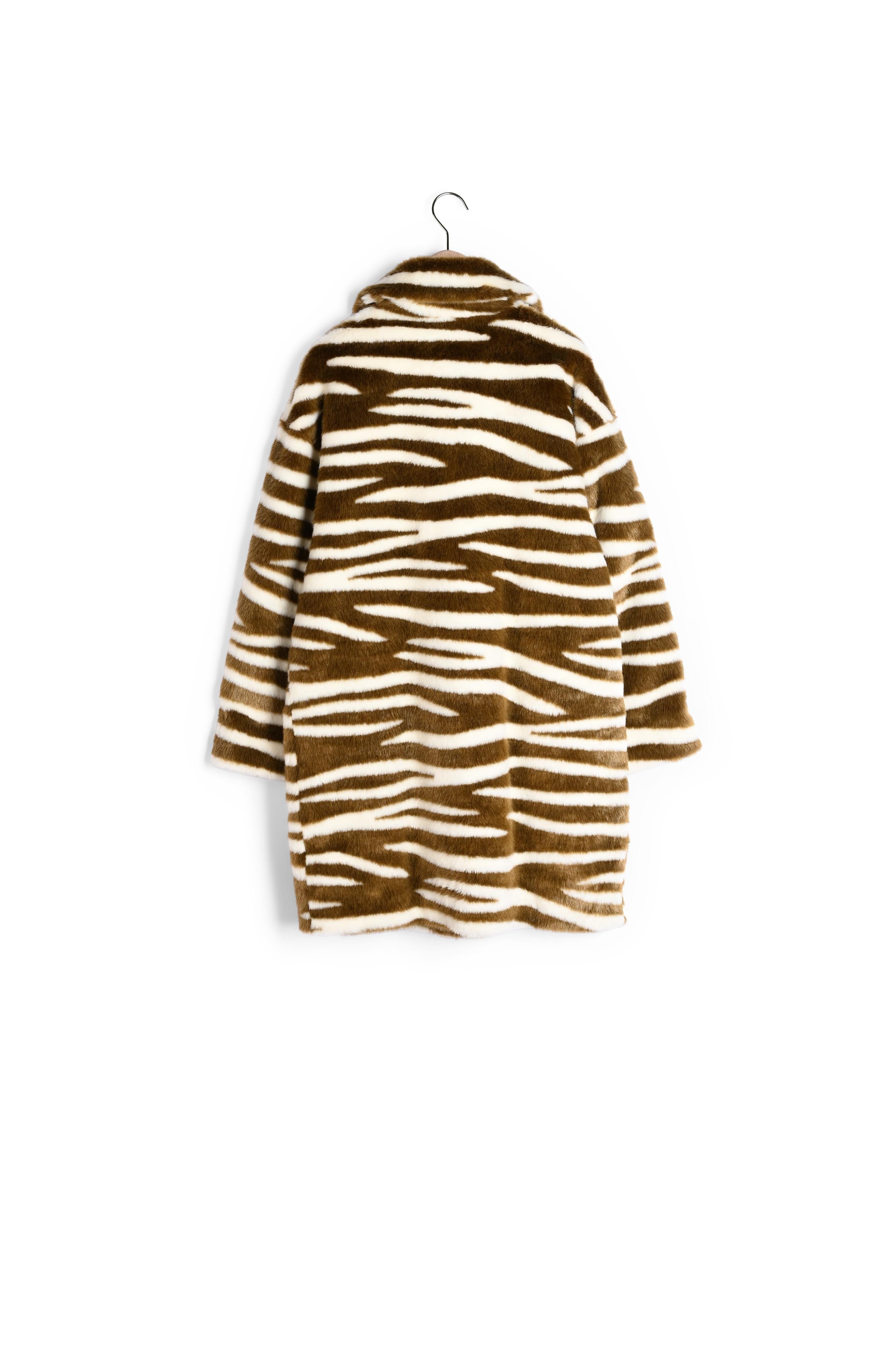 Manteau Masaccio marron en fausse fourrure zèbre Faume - seconde main