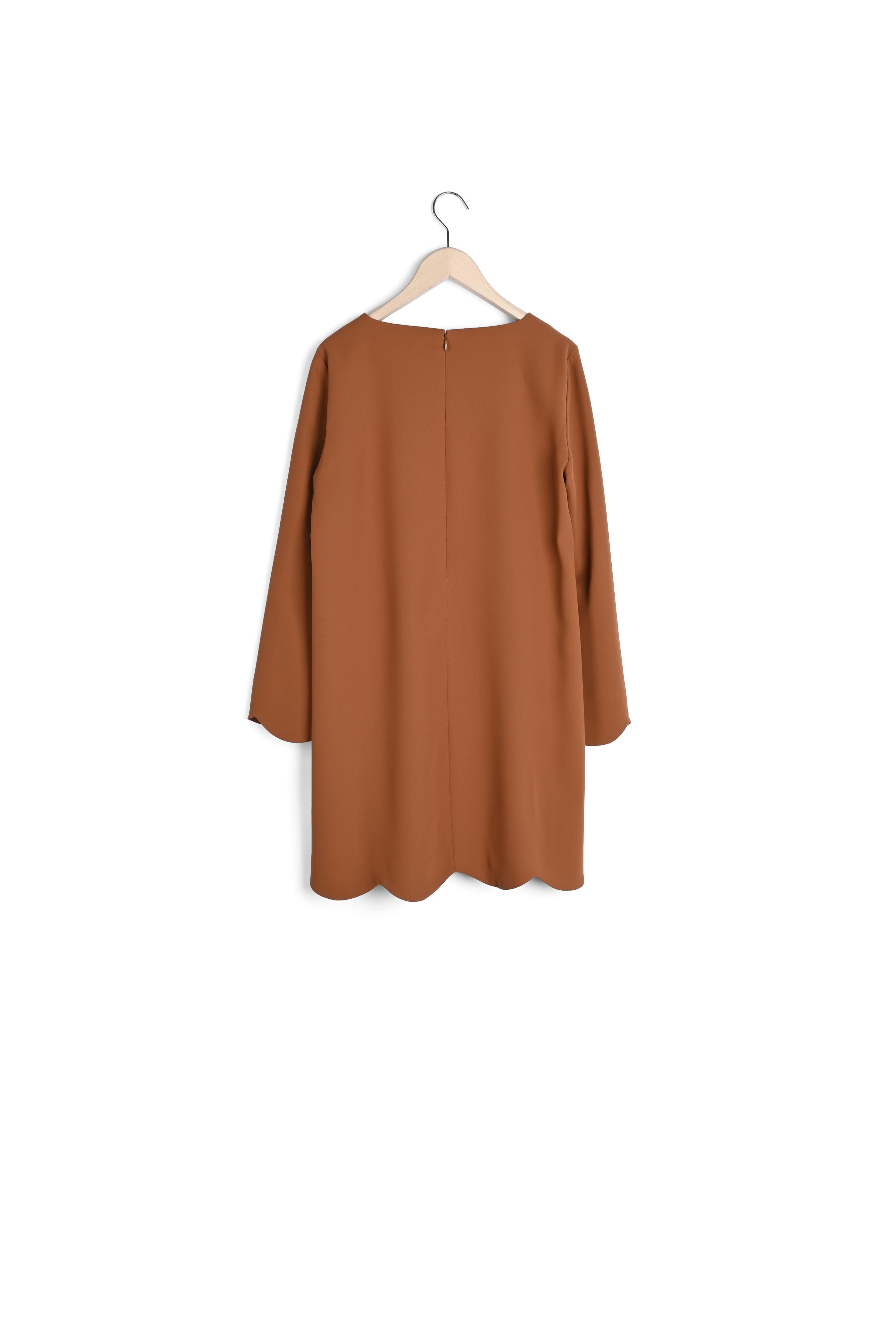 Robe Ruoda marron en crêpe Faume - seconde main