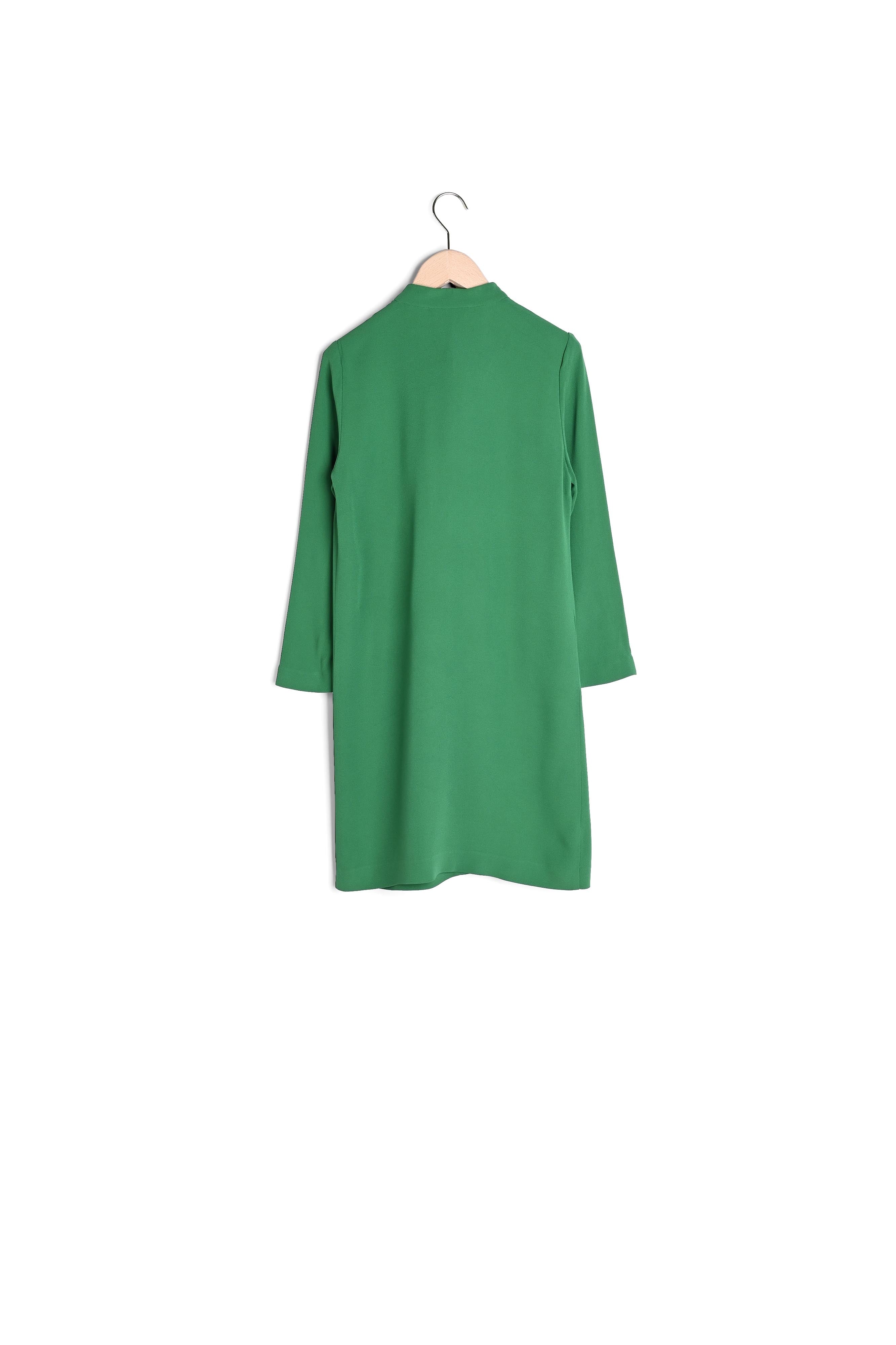 Robe housse Rayla émeraude en crêpe envers satin Faume - seconde main