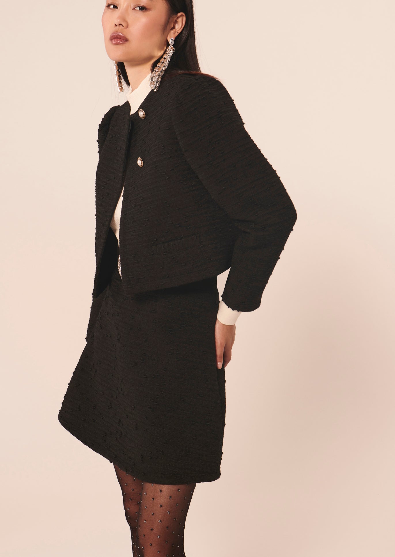 Veste Valda noire en tweed Faume - seconde main