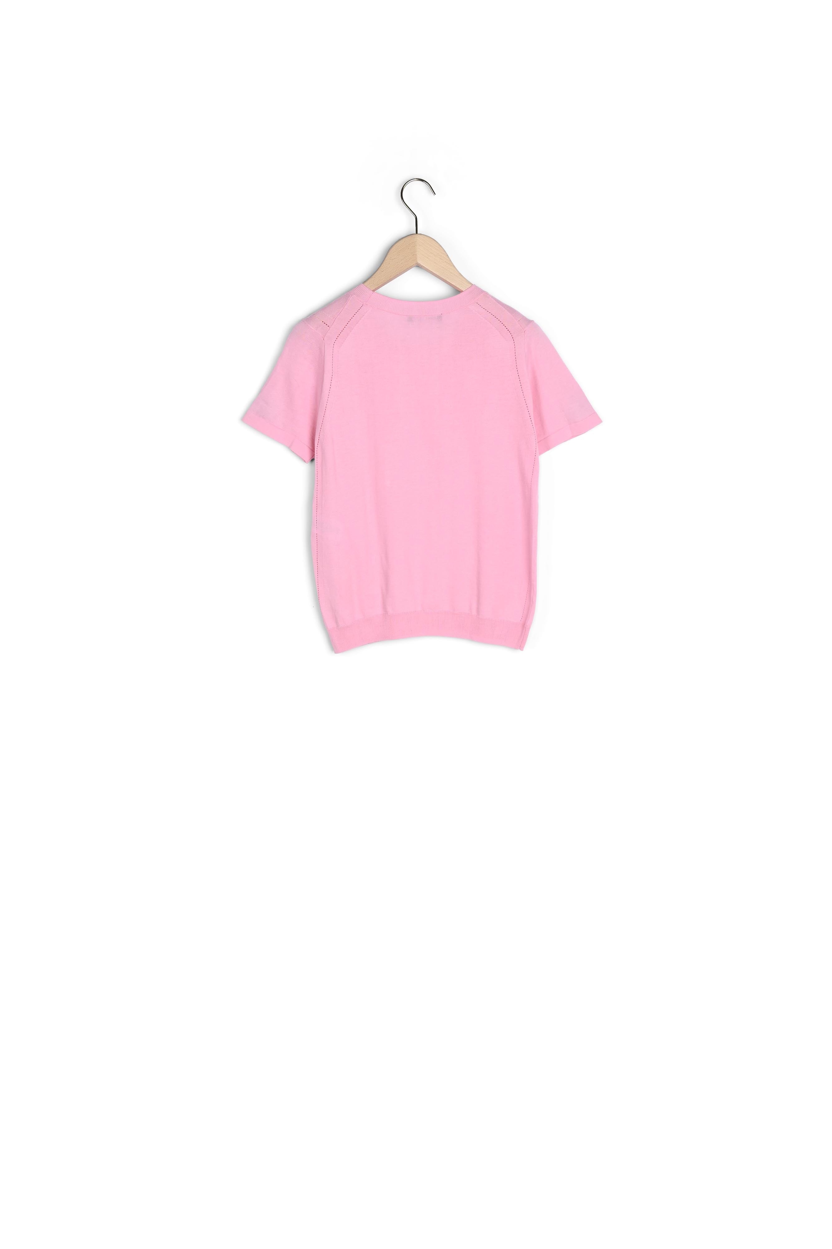 Pull Pistache rose pâle en coton extrafin Faume - seconde main