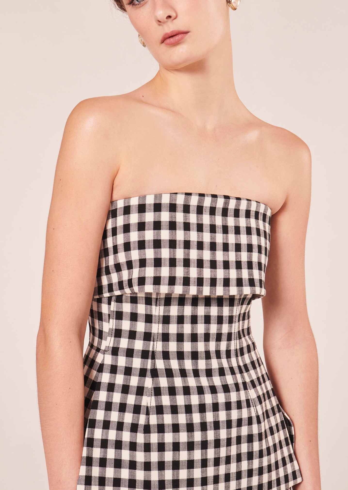 Top Tonnie noir en vichy Faume - seconde main