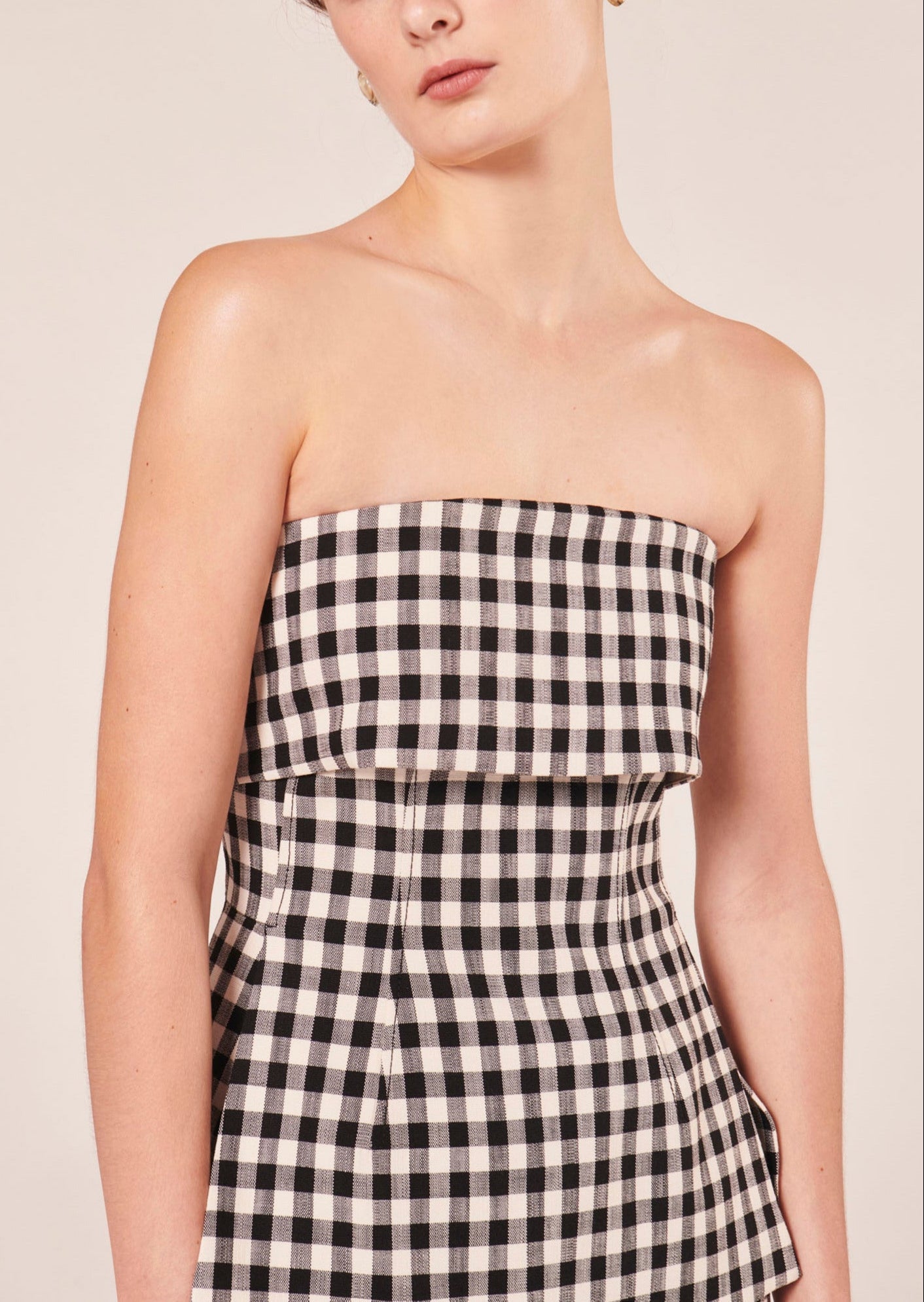 Top Tonnie noir en vichy Faume - seconde main