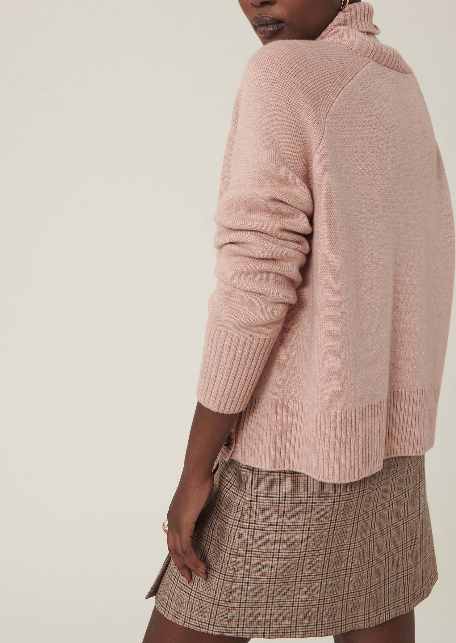 Pull Prague rose en laine Faume - seconde main