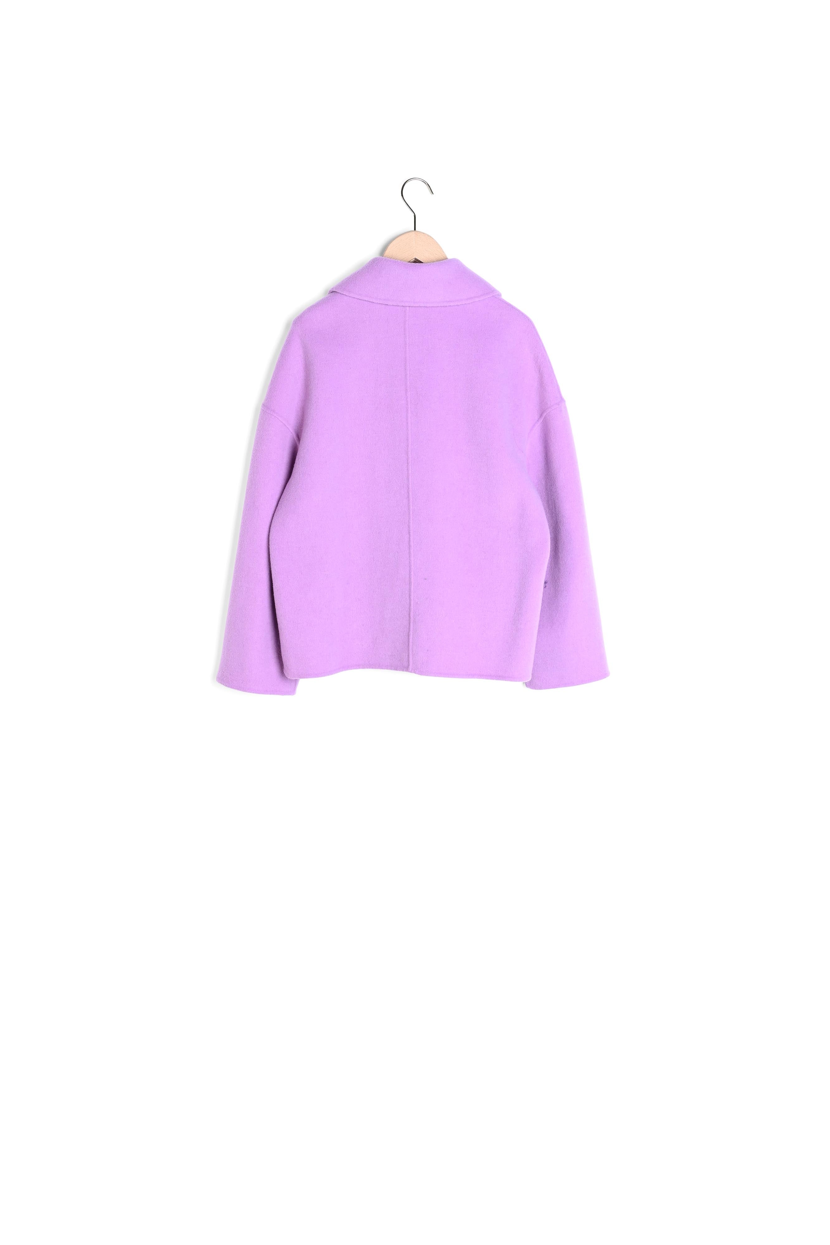 Manteau Madrid parme en laine double face Faume - seconde main