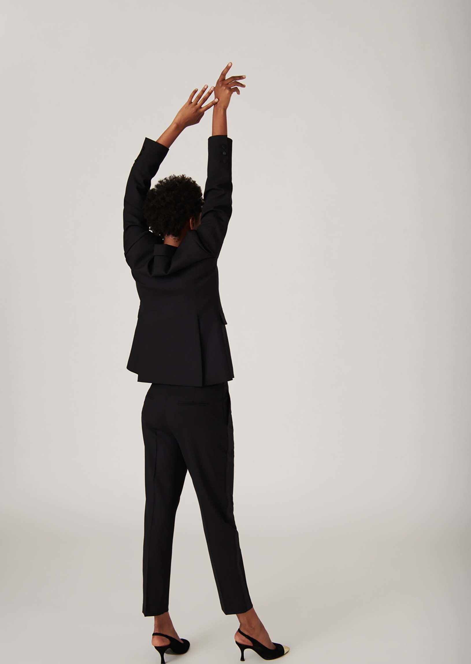 Pantalon de tailleur Paul noir en laine froide Faume - seconde main