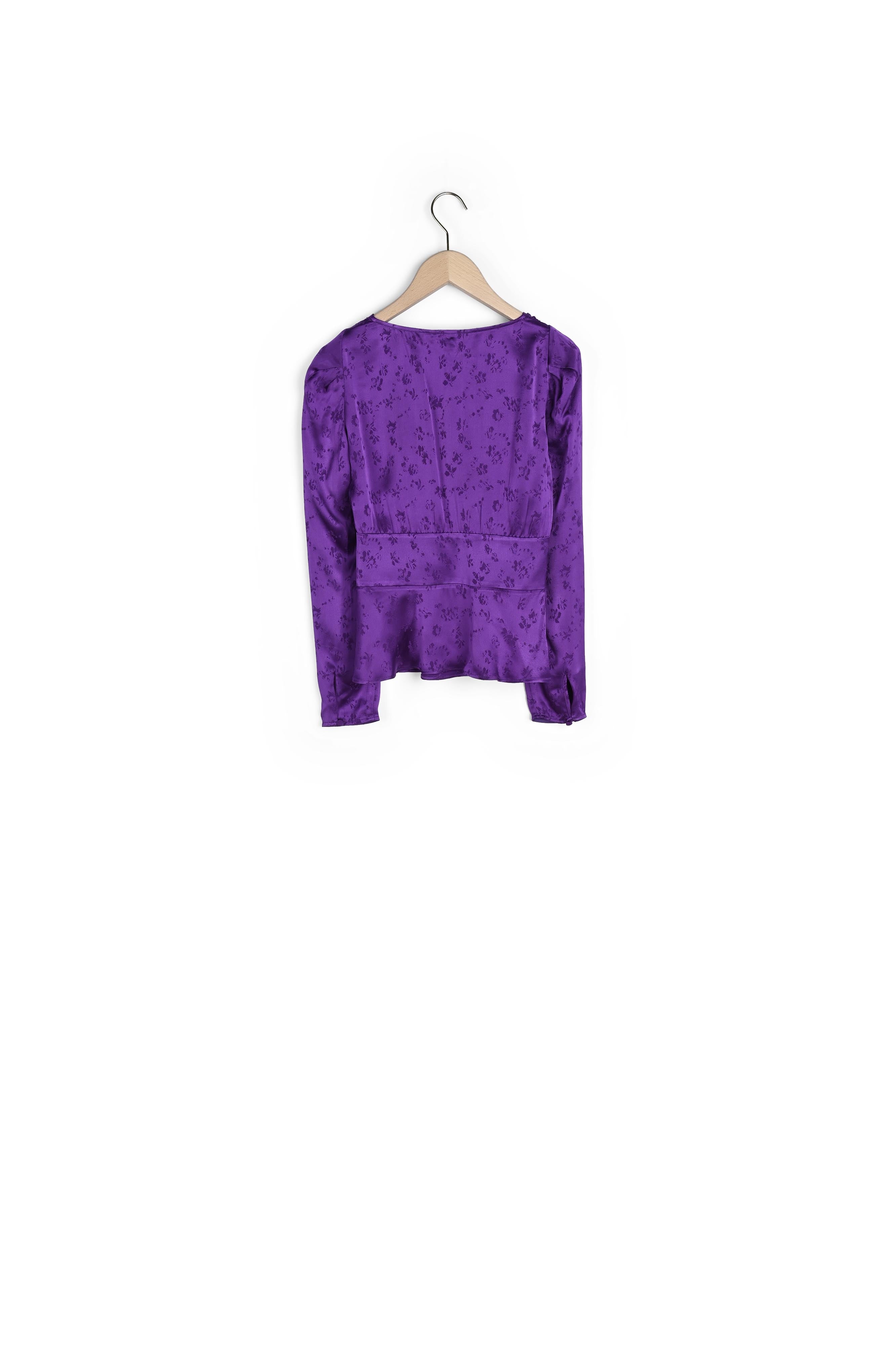 Top Tanais en jacquard fleuri violet Faume - seconde main