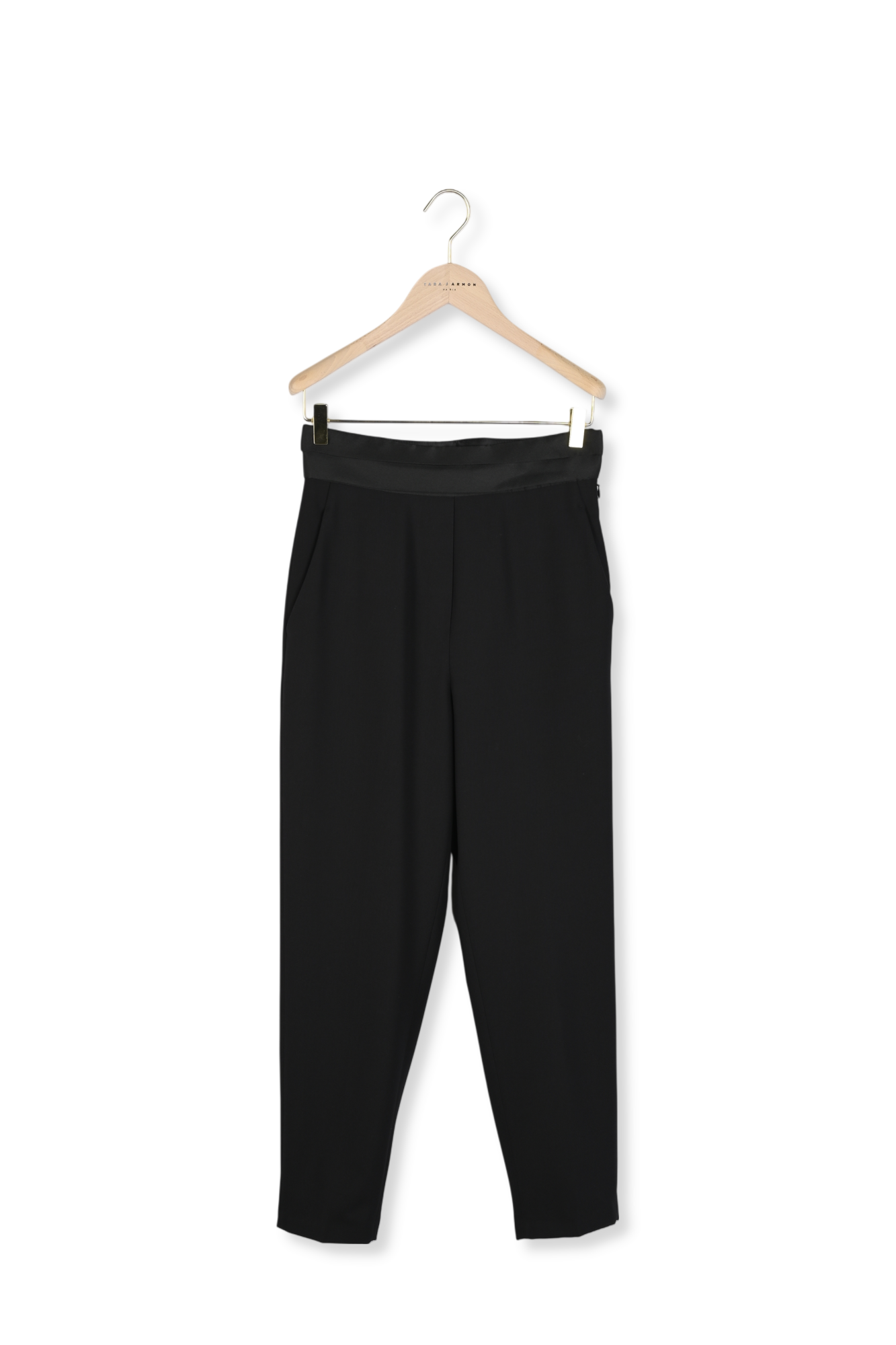 Pantalon noir en laine Paul Faume - seconde main