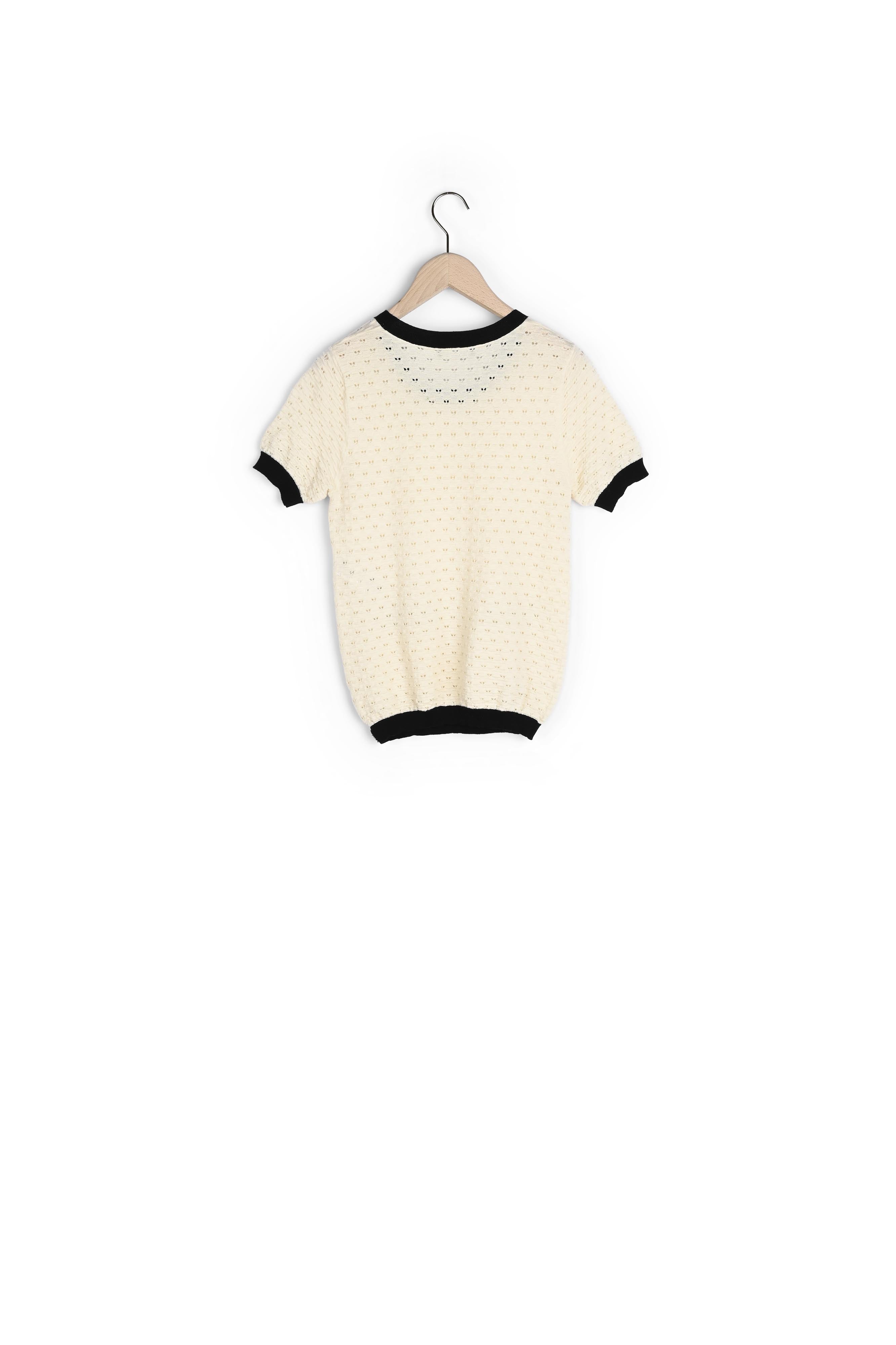 Pull Ponnie écru en merinos extrafin Faume - seconde main