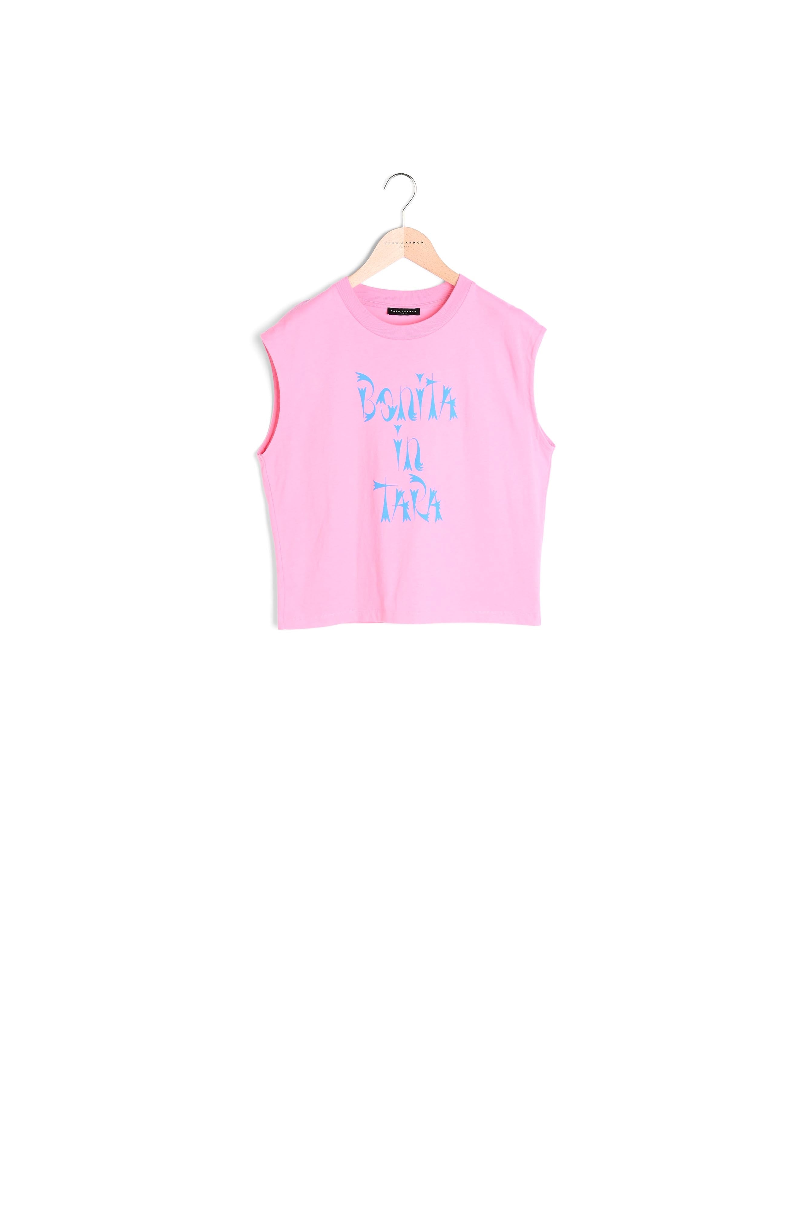 T-shirt Tenerife rose en coton Faume - seconde main