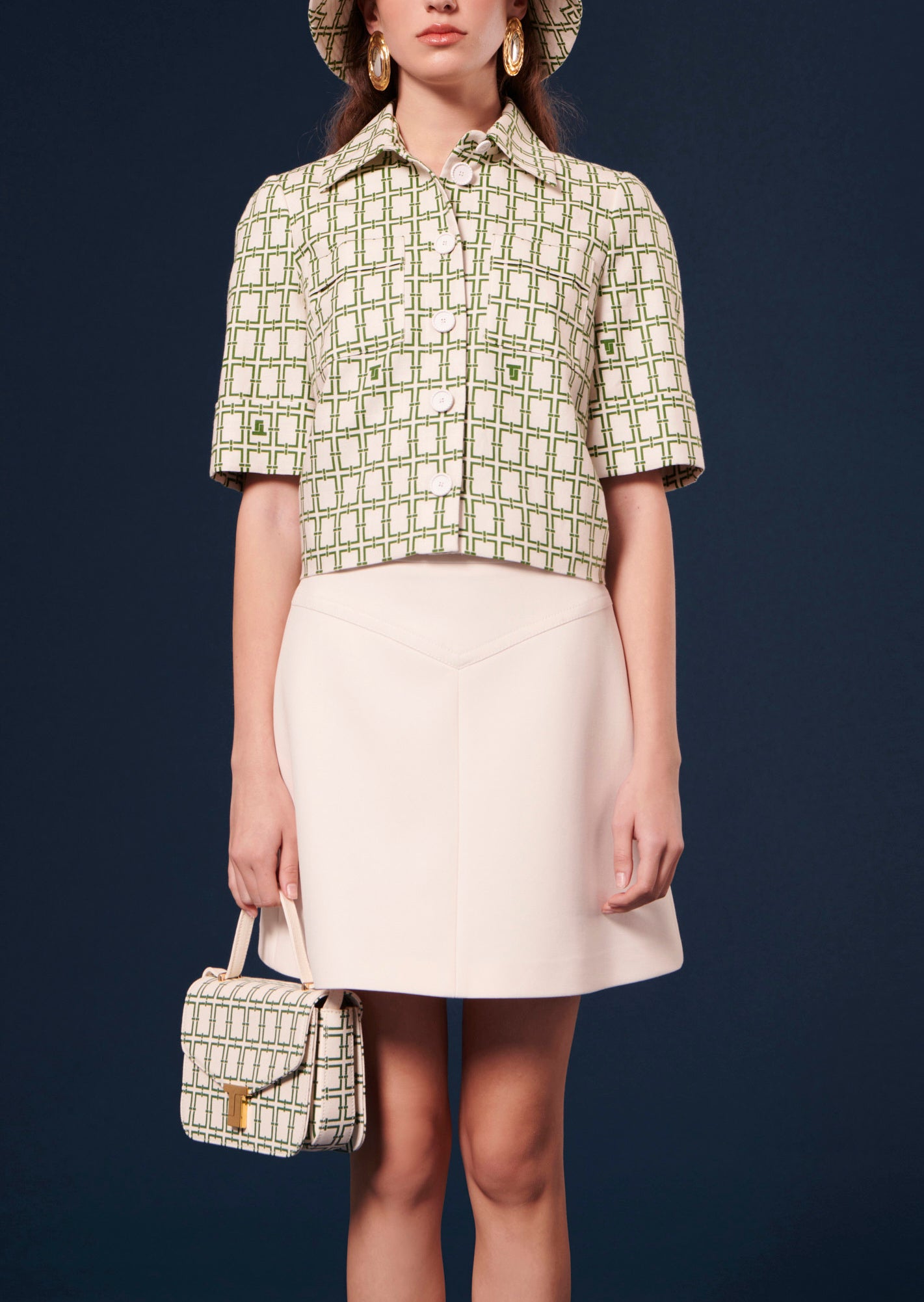 Jupe Jasmin écrue en toile double Faume - seconde main