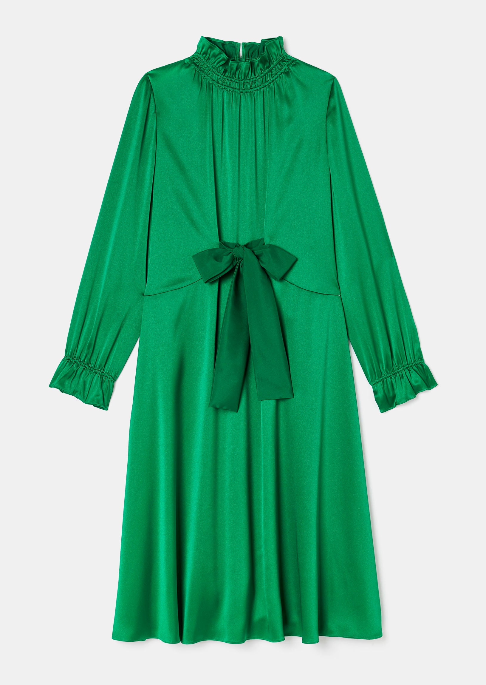 Robe Ronnie verte en satin fluide Faume - seconde main