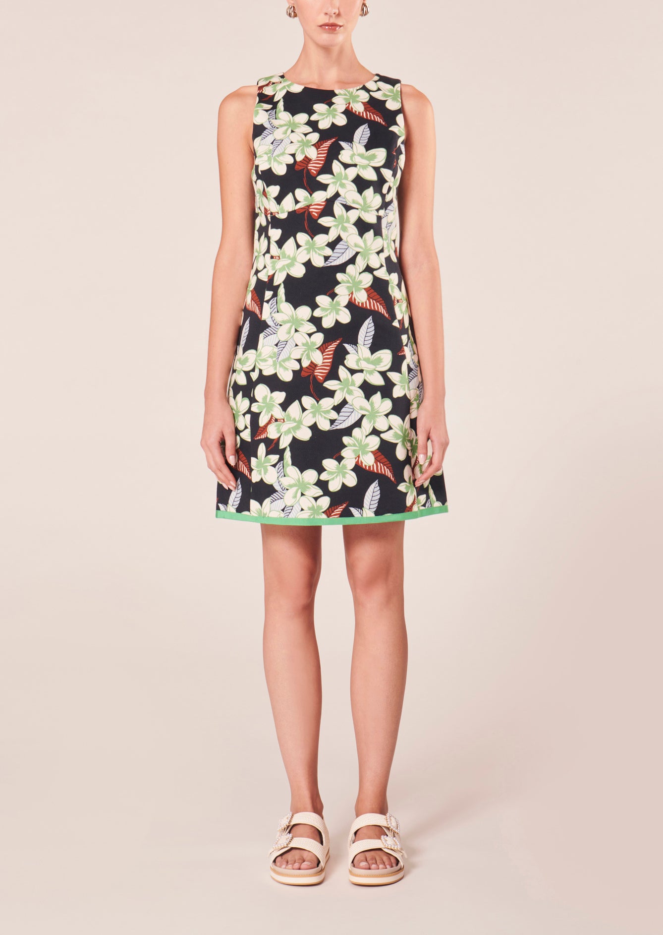 Robe Ritza bleu nuit à motif fleurs Faume - seconde main