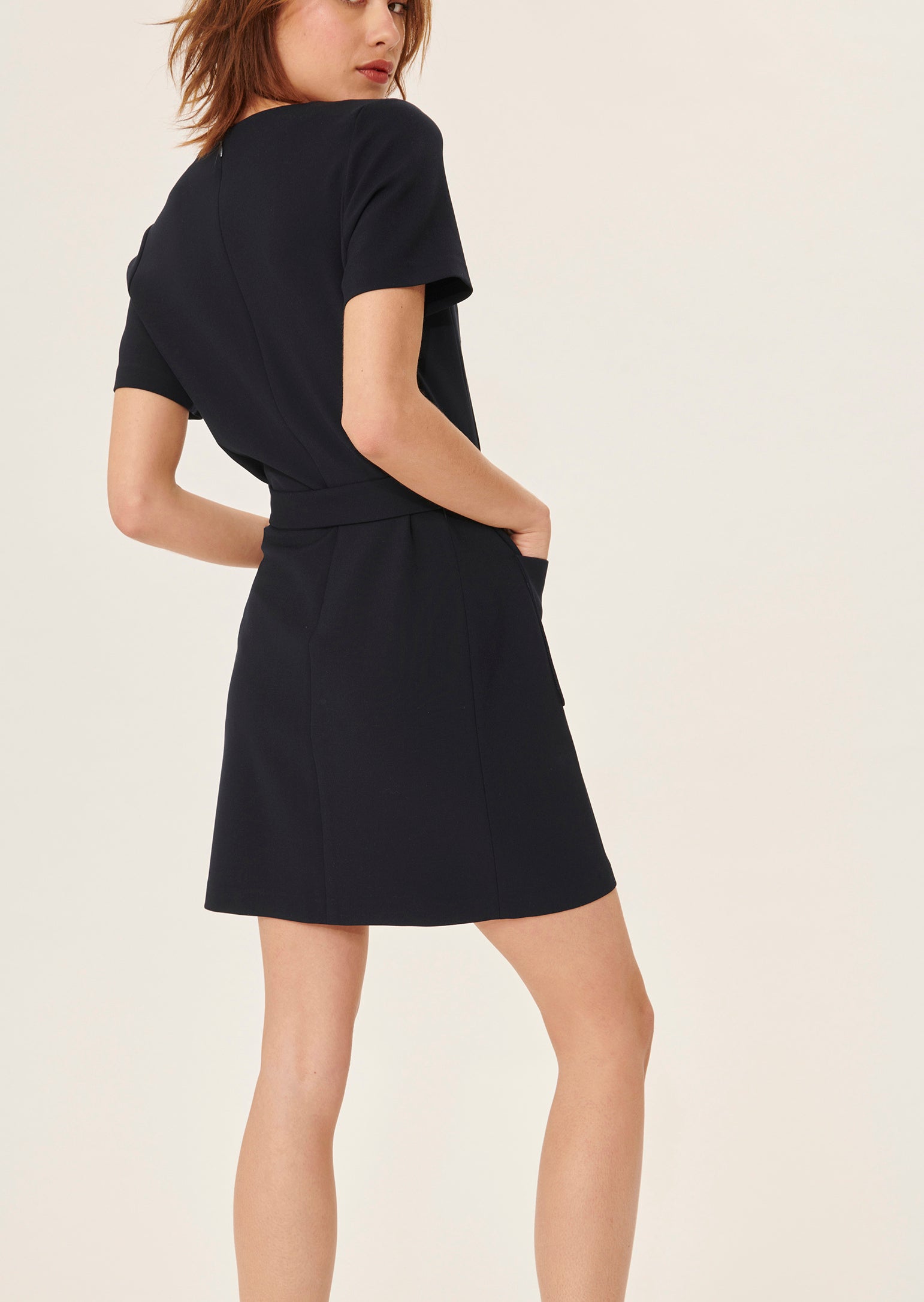 Robe Rox bleu nuit en toile double Faume - seconde main