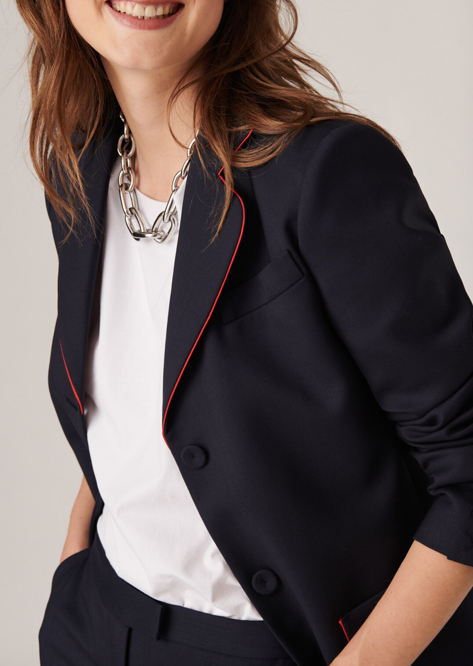 Veste Verona bleu nuit en laine froide Faume - seconde main