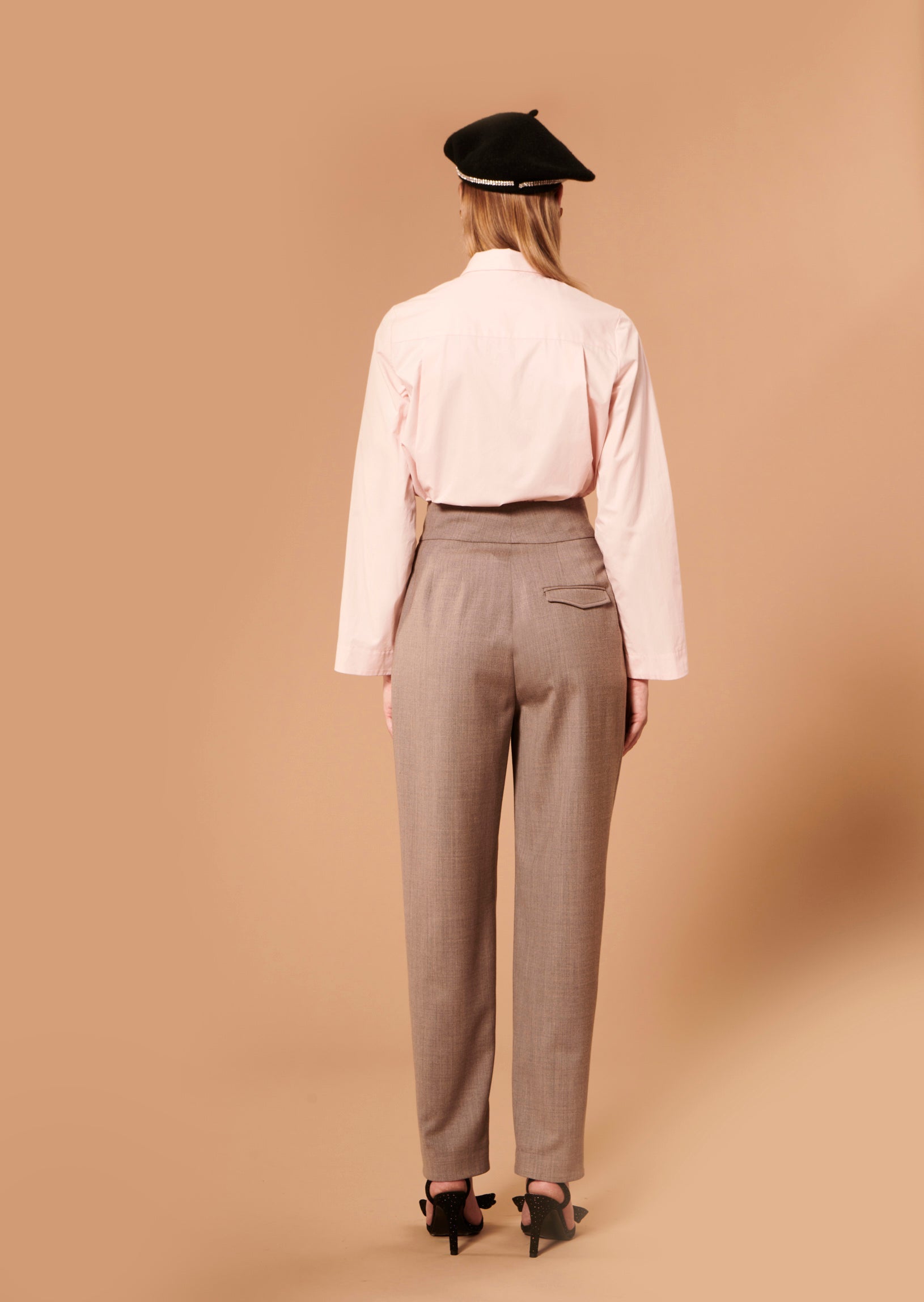 Pantalon Philadelphia beige en flanelle Faume - seconde main