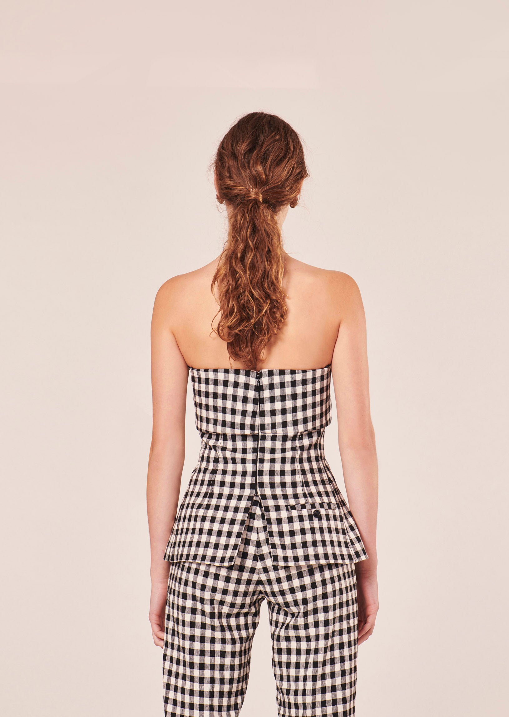 Top Tonnie noir en vichy Faume - seconde main