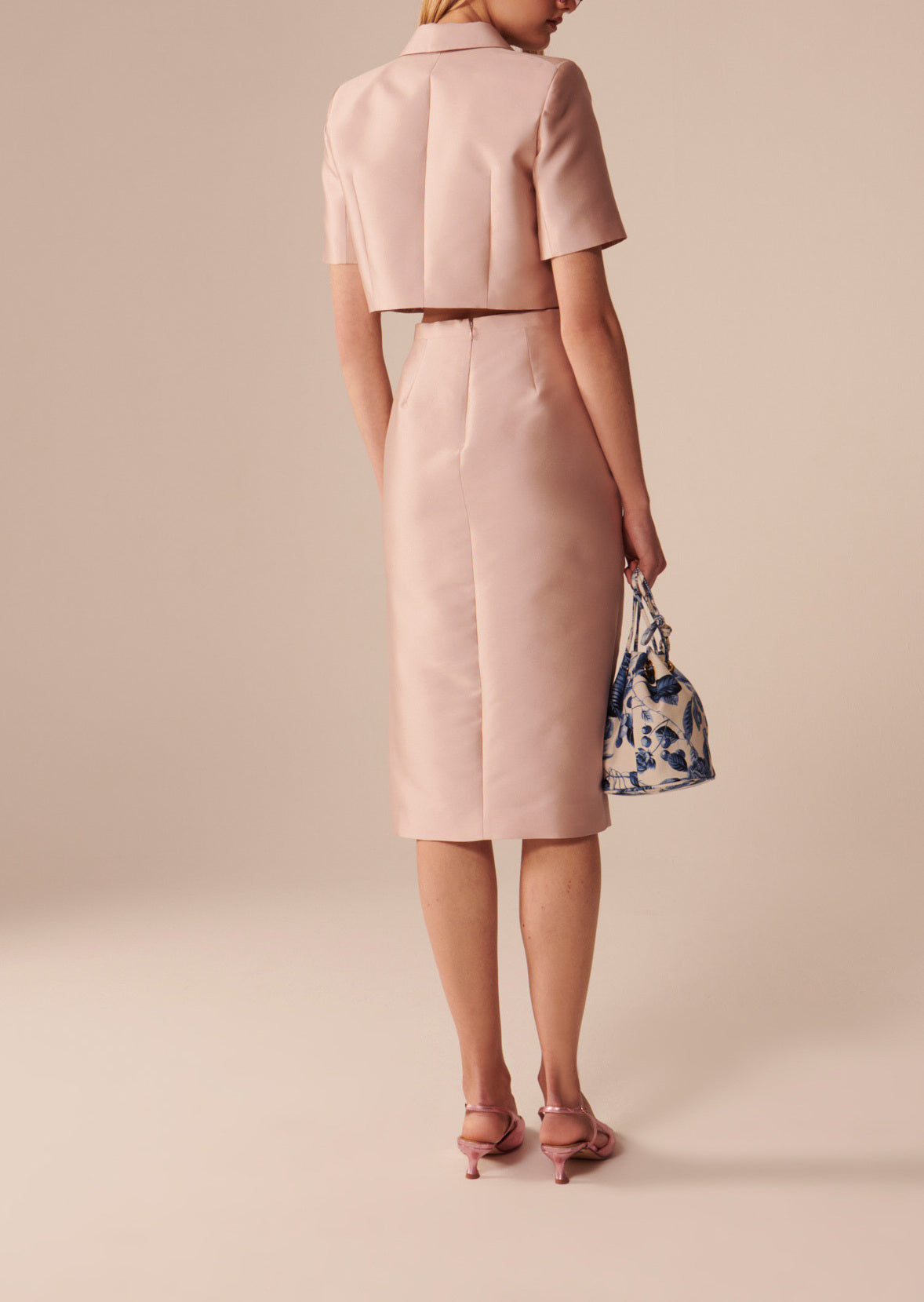 Jupe Jade nude en satin Faume - seconde main