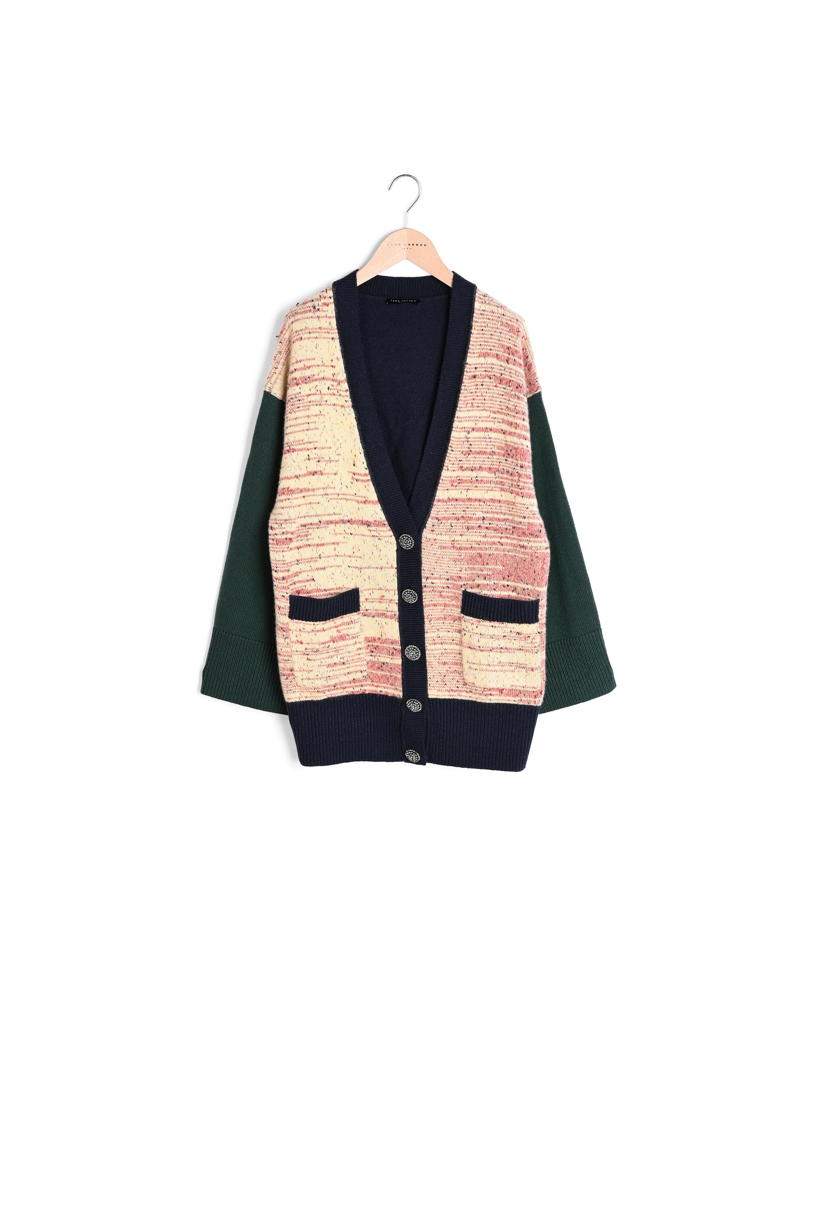 Gilet Ginger multicolore en laine Faume - seconde main