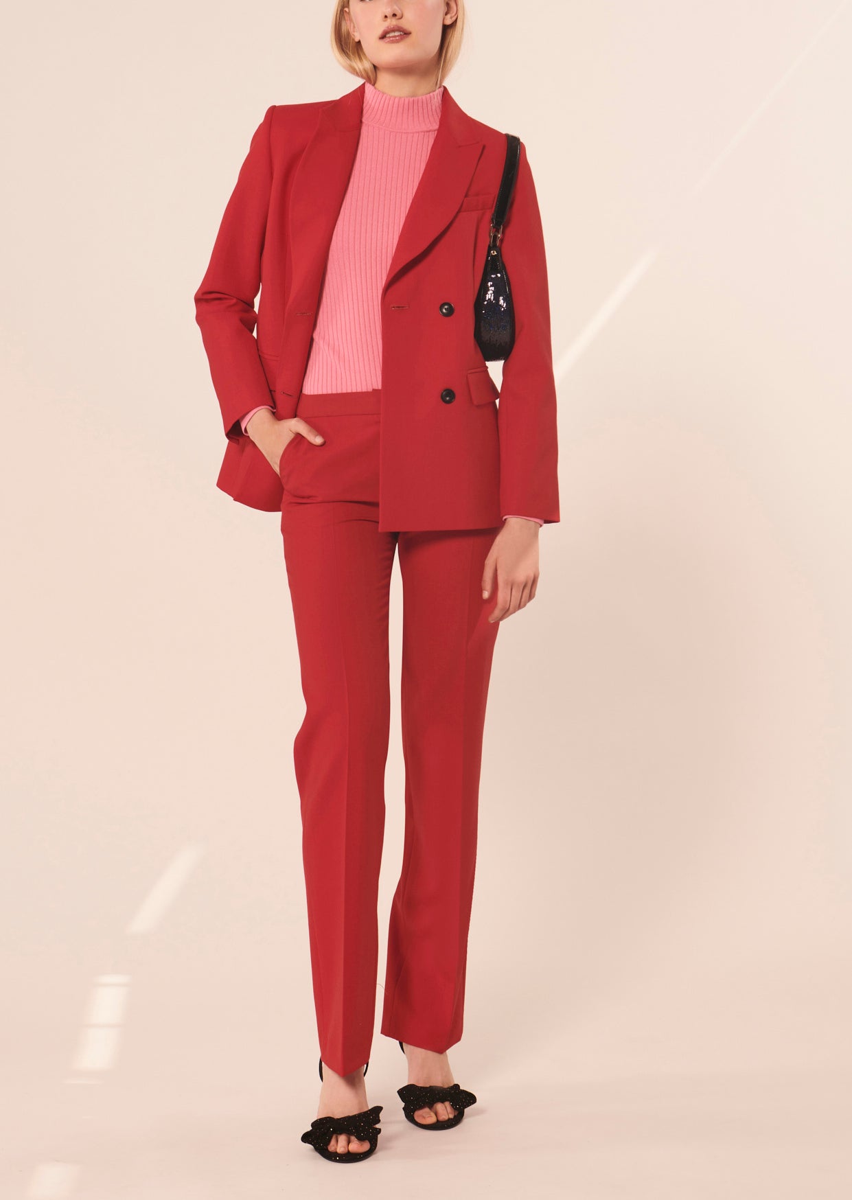 Veste Valentia rouge en laine froide Faume - seconde main