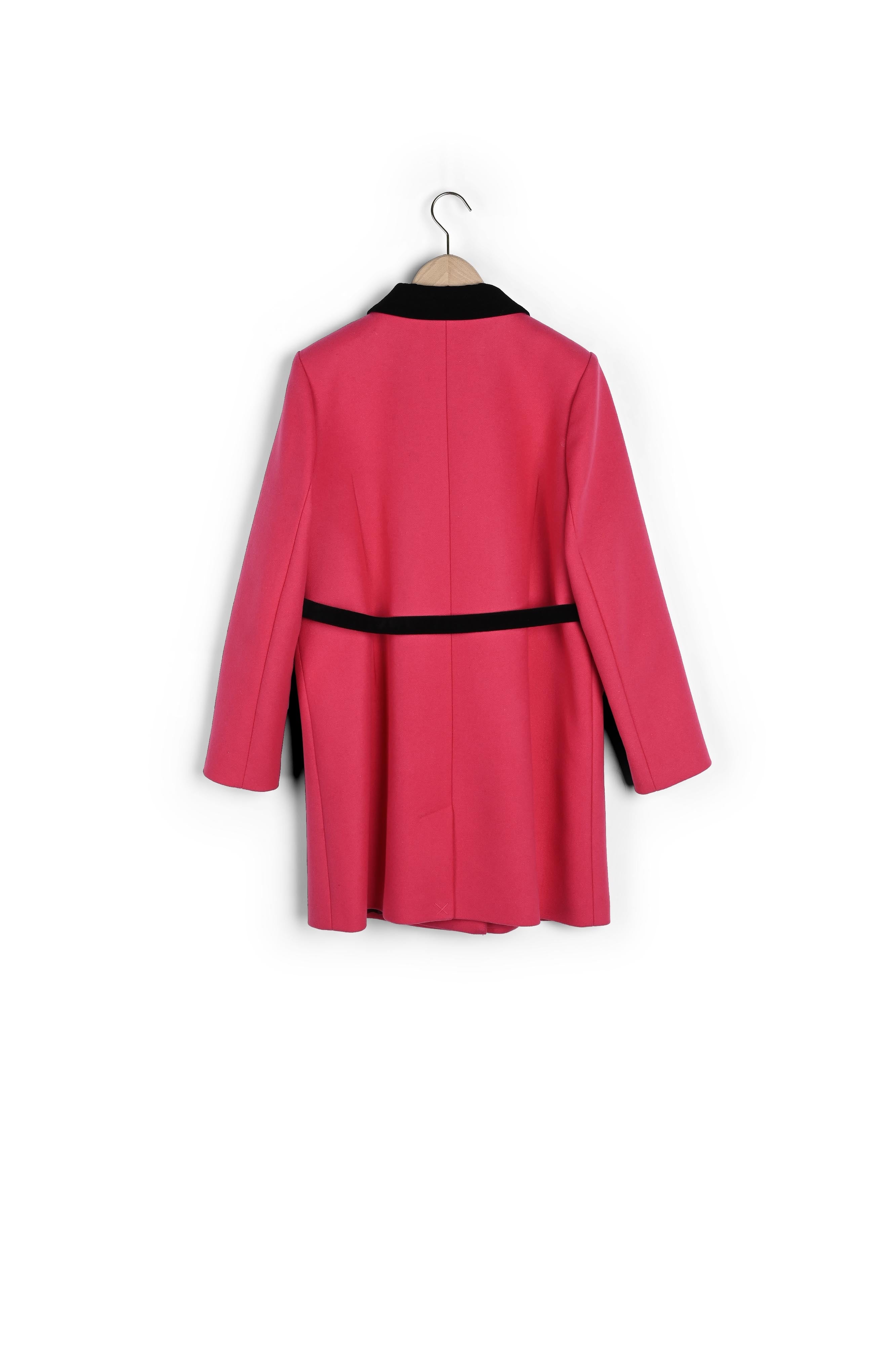 Manteau Medellin rose en drap de laine Faume - seconde main