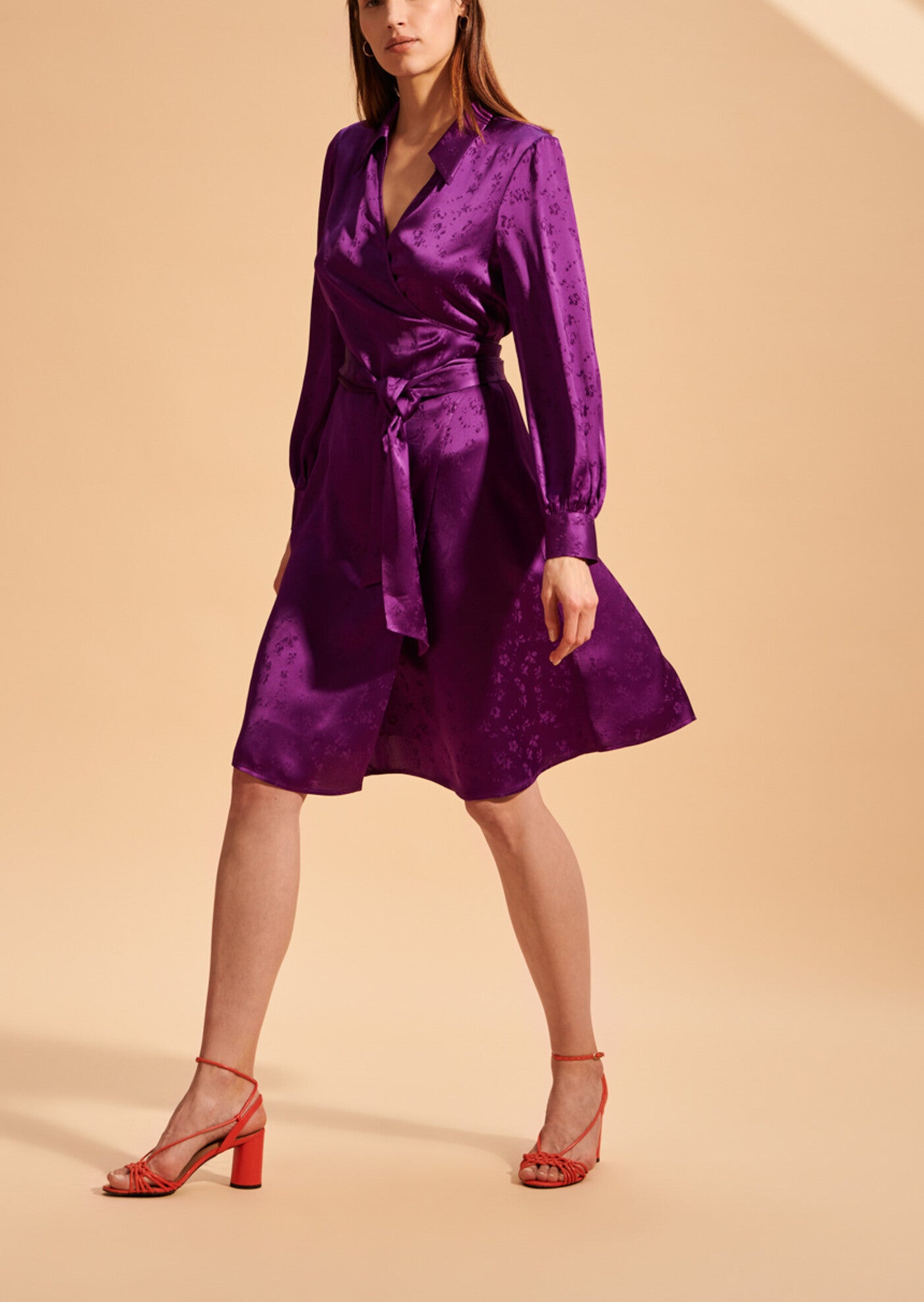Robe Roselita en jacquard fleuri violet Faume - seconde main