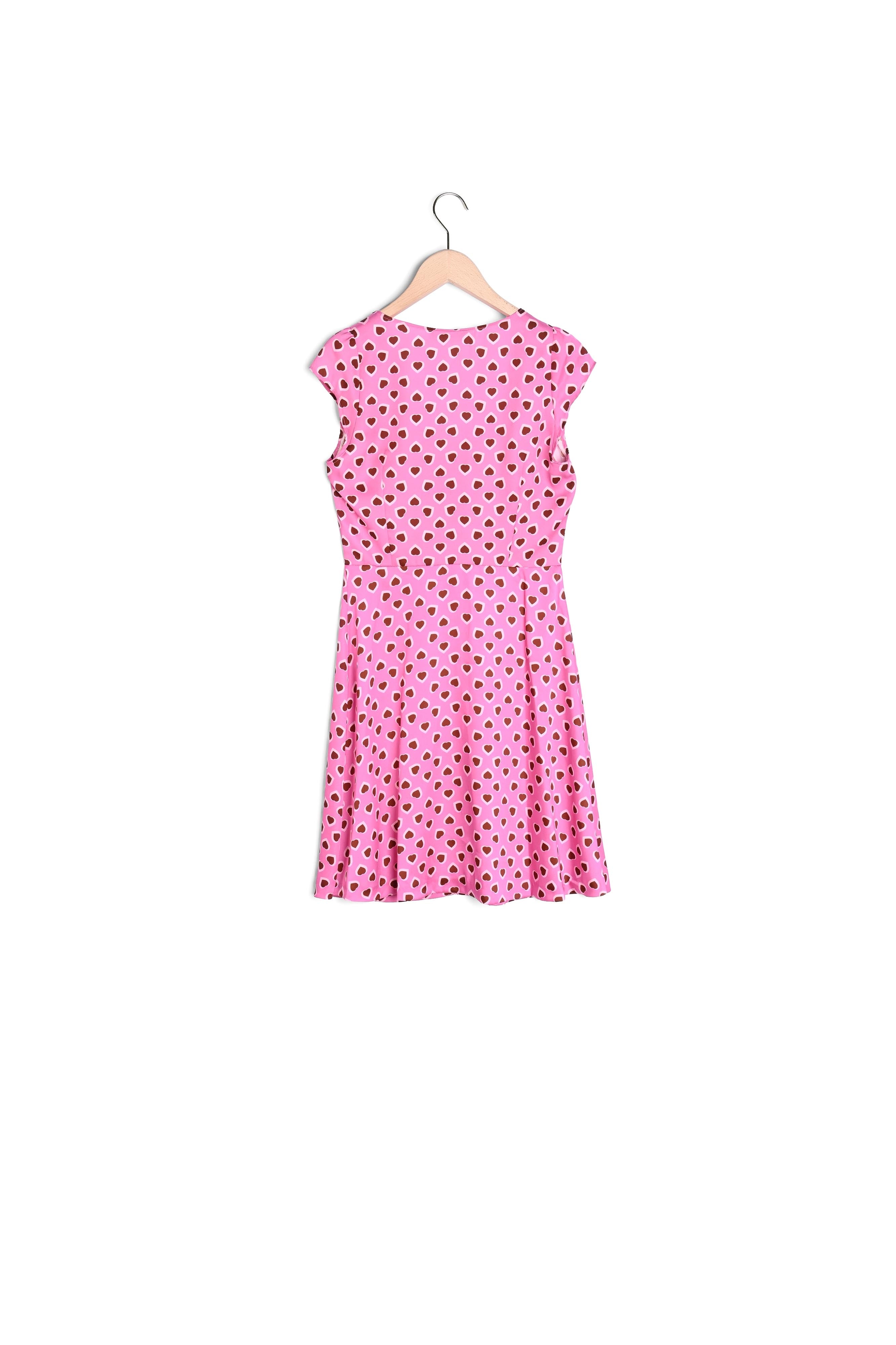 Robe Ruomi rose imprimé coeurs Faume - seconde main